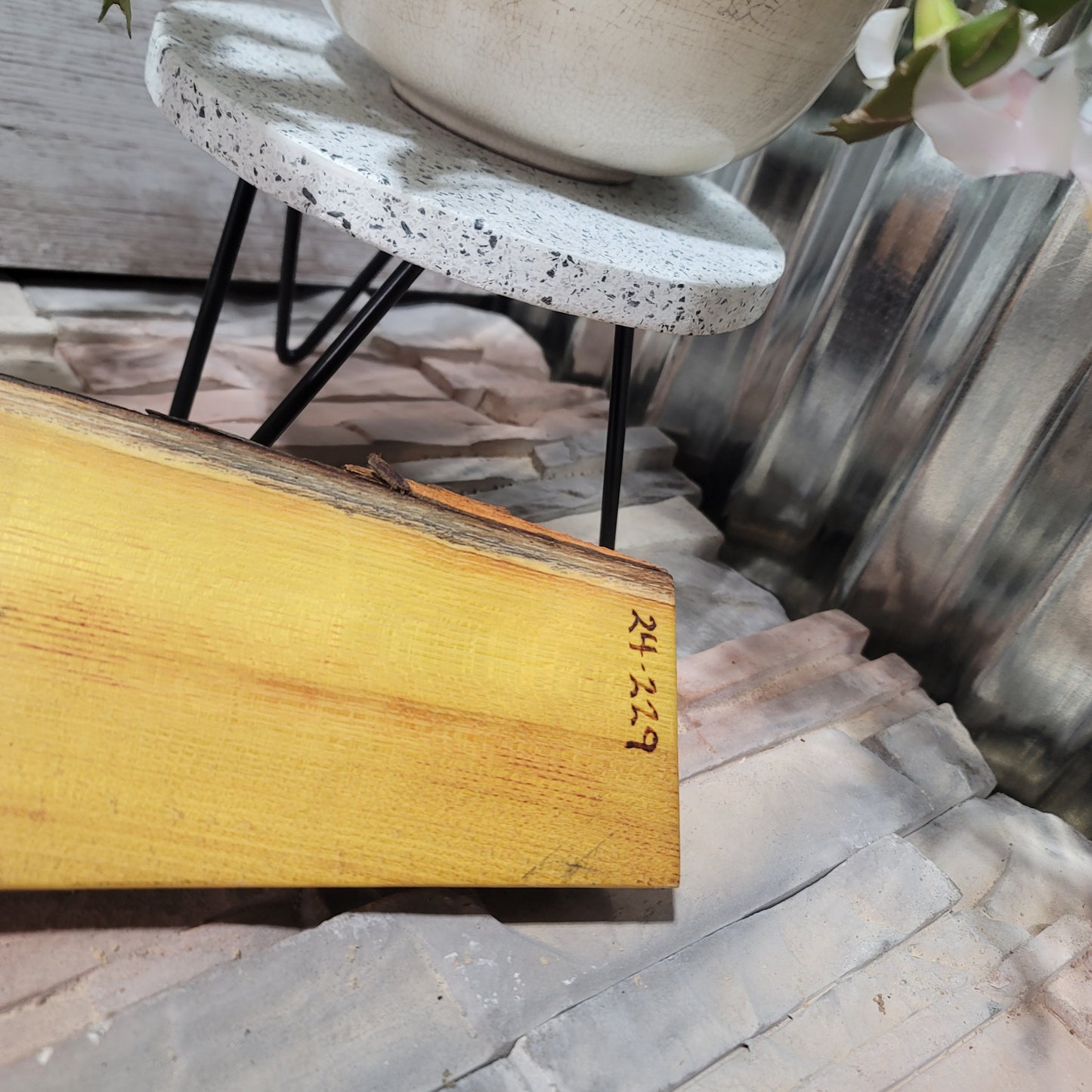 24" Goldilocks Peg Loom - Live Edge - Osage Orange - 24-229