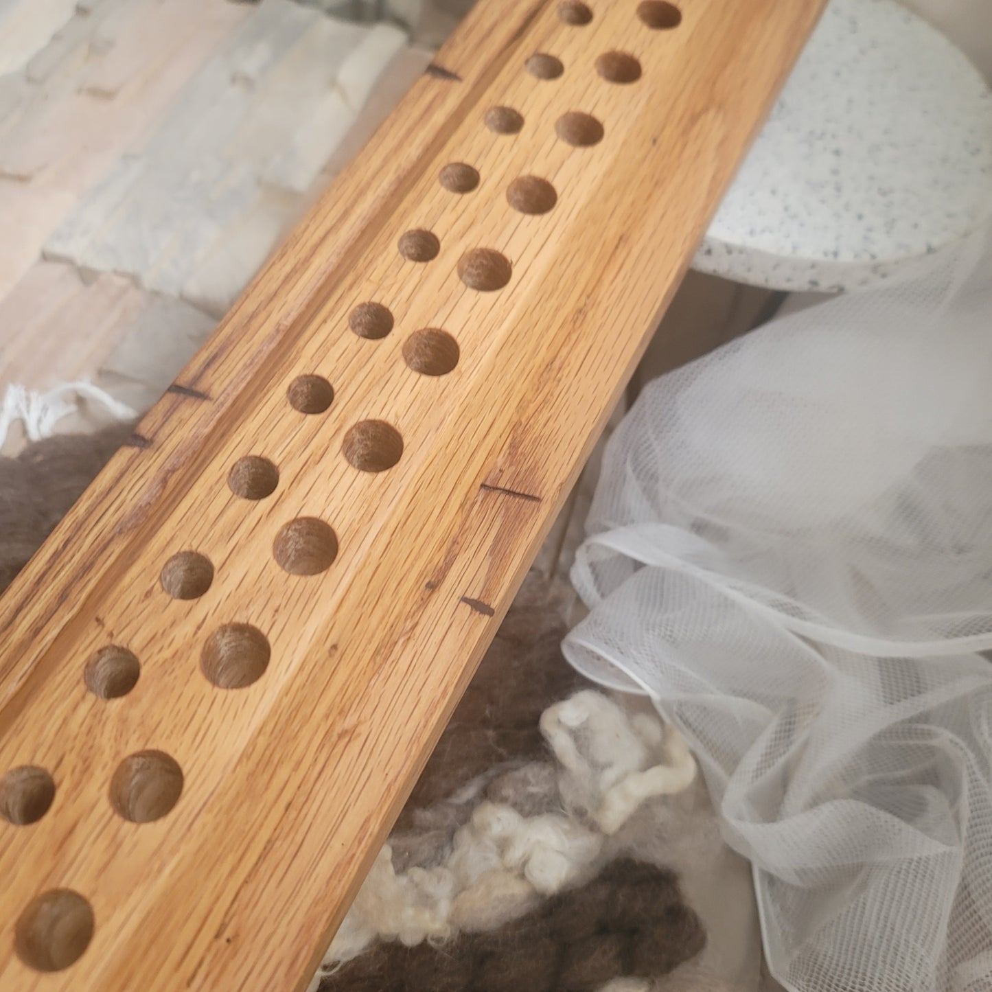 36" 2 Row Peg Loom - White Oak - 25-188