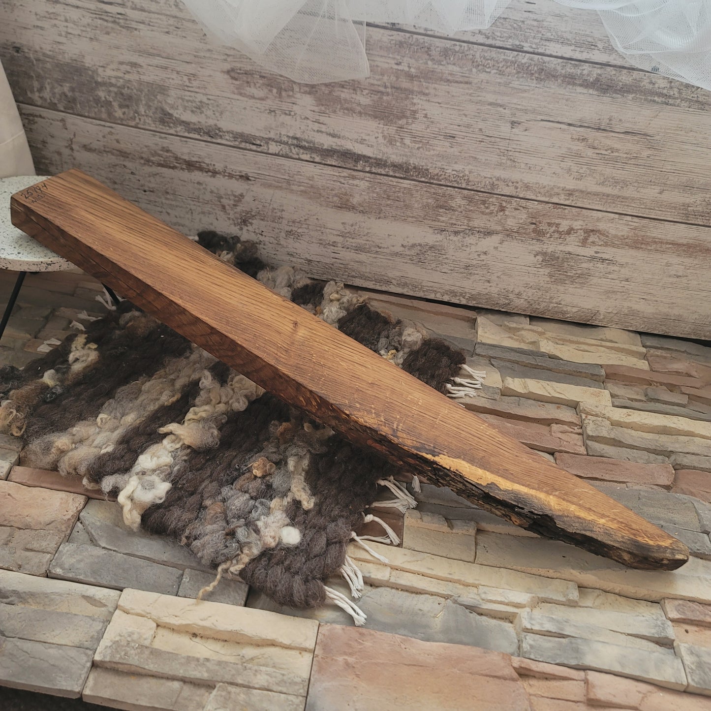 28" Goldilocks Peg Loom - White Oak - Live Edge - 25-174
