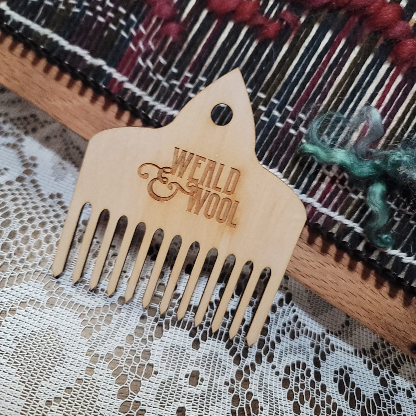 Hardwood Wool Weaving Comb