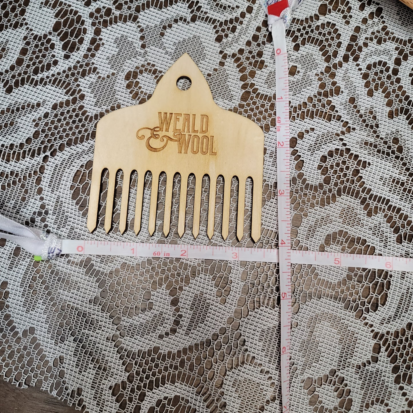 Hardwood Wool Weaving Comb