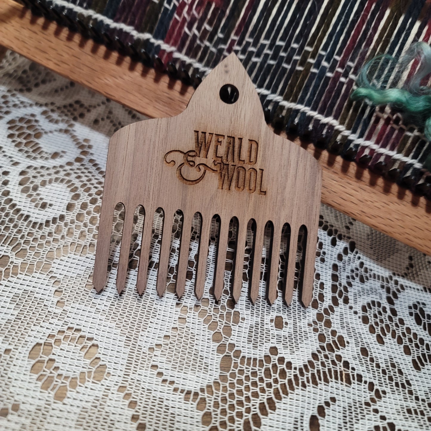 Hardwood Wool Weaving Comb