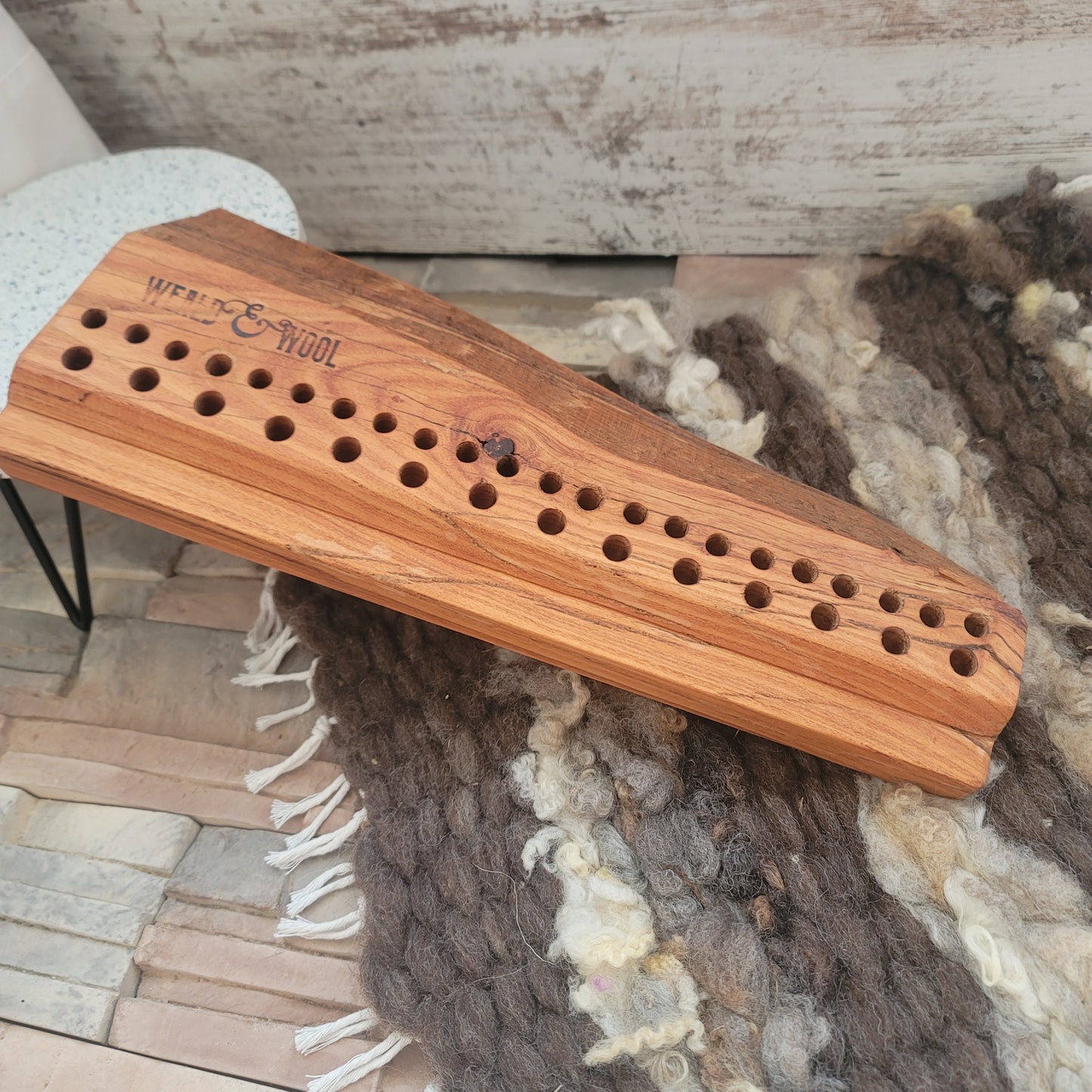 14" 2 Row Peg Loom - Live Edge - Black Locust - 25-186