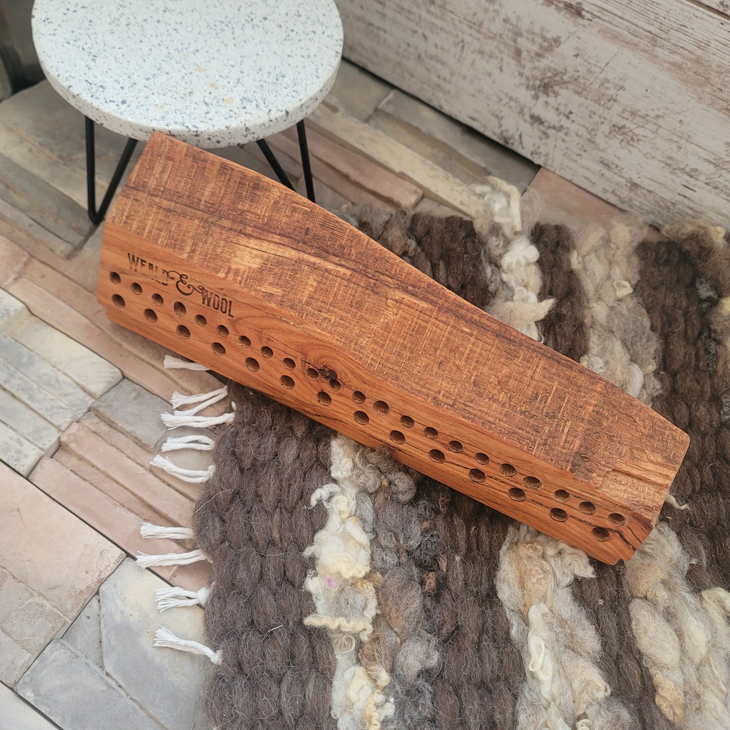 14" 2 Row Peg Loom - Live Edge - Black Locust - 25-186