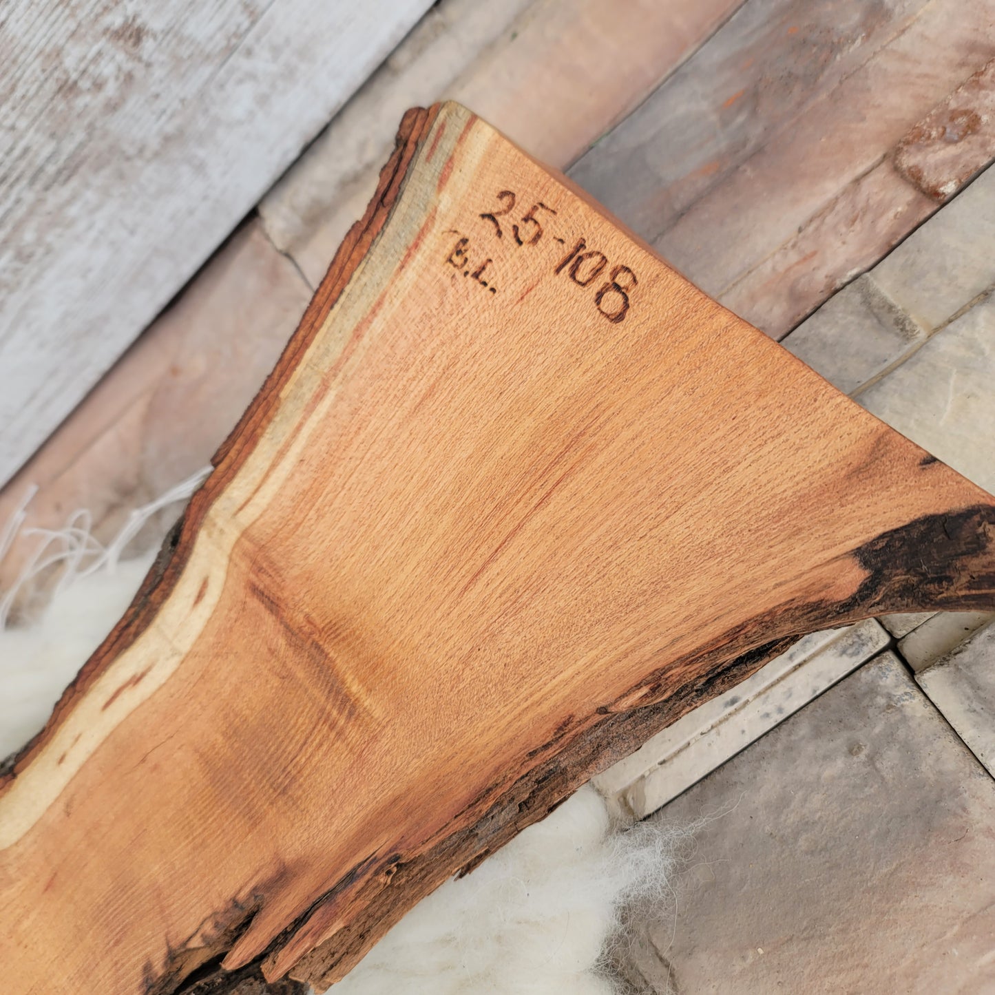 37" Goldilocks Peg Loom - Live Edge - Black Locust - 25-108