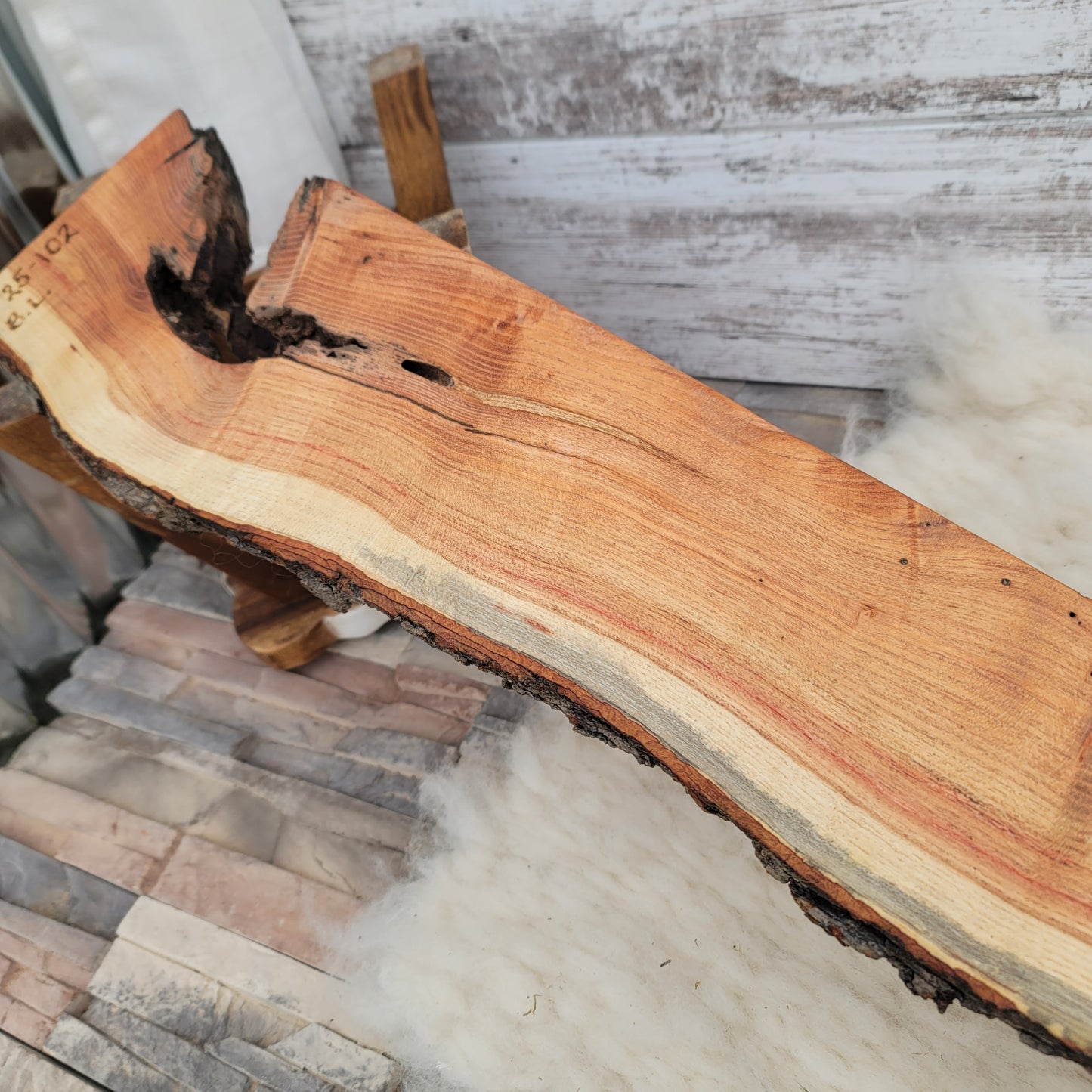 37" Goldilocks Peg Loom - Live Edge - Black Locust - 25-102