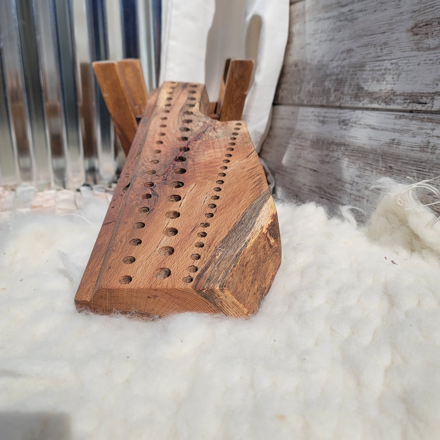 20" Goldilocks Peg Loom - White Oak - Live Edge - 25-098