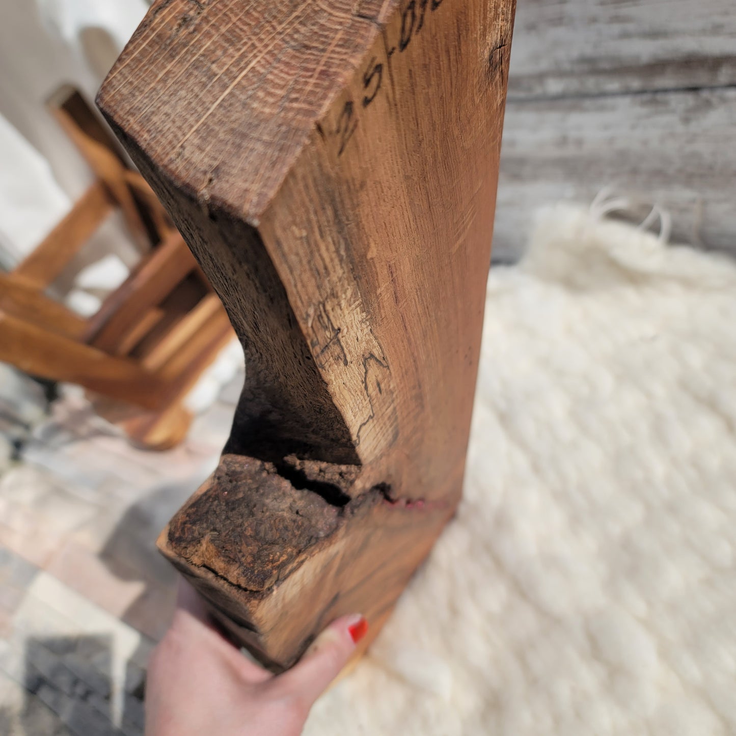 20" Goldilocks Peg Loom - White Oak - Live Edge - 25-098