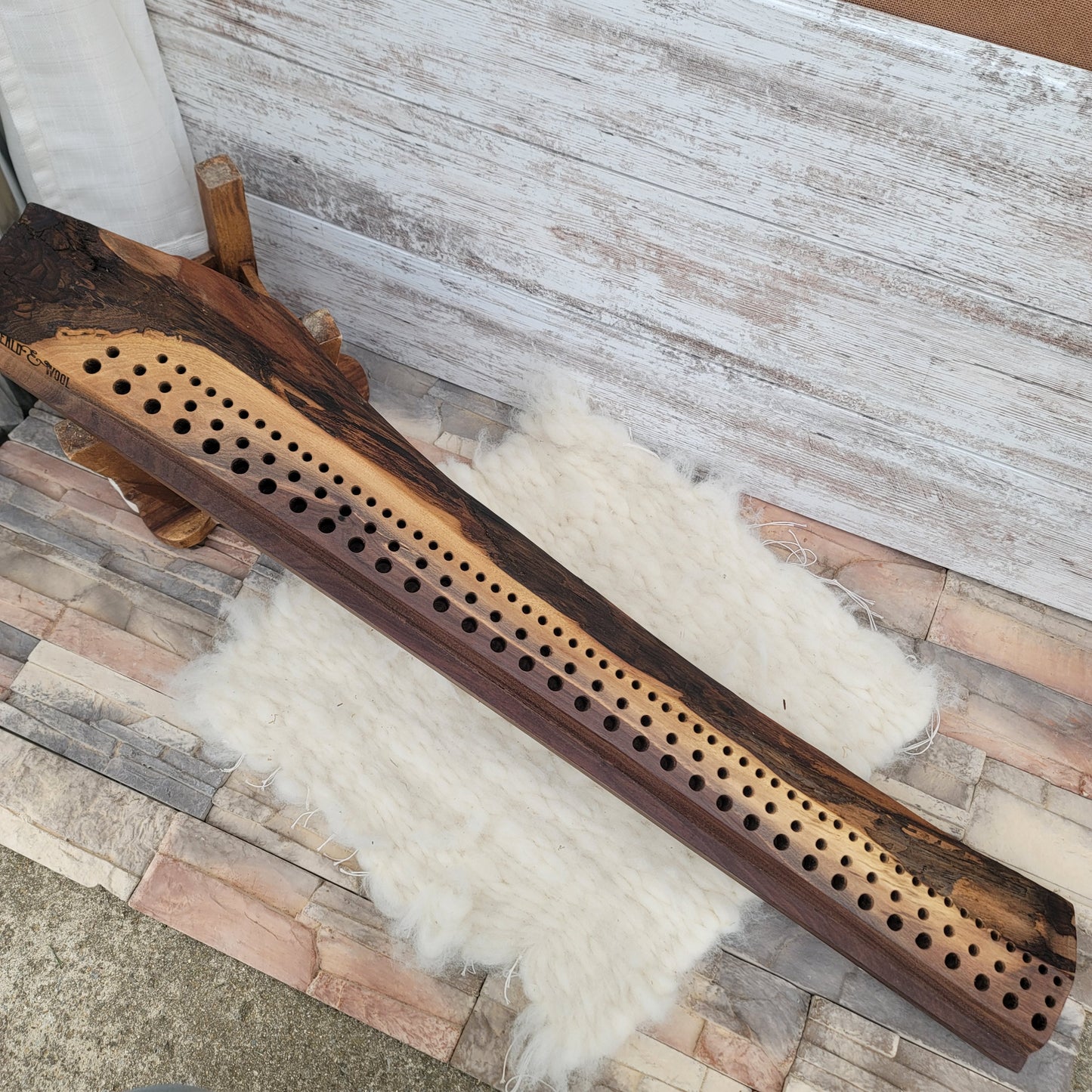 38" Goldilocks Peg Loom - Walnut Live Edge - 25-084