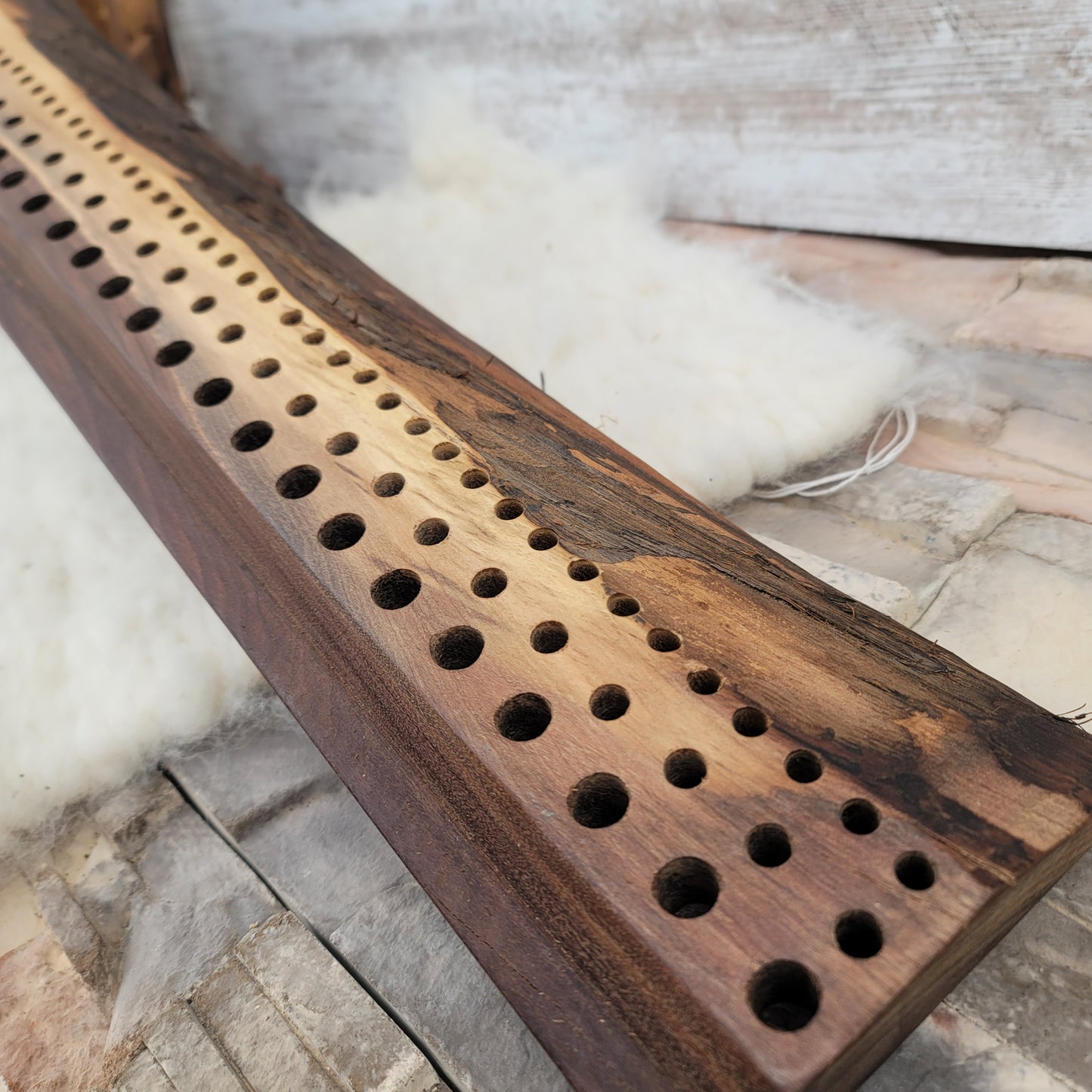 38" Goldilocks Peg Loom - Walnut Live Edge - 25-084