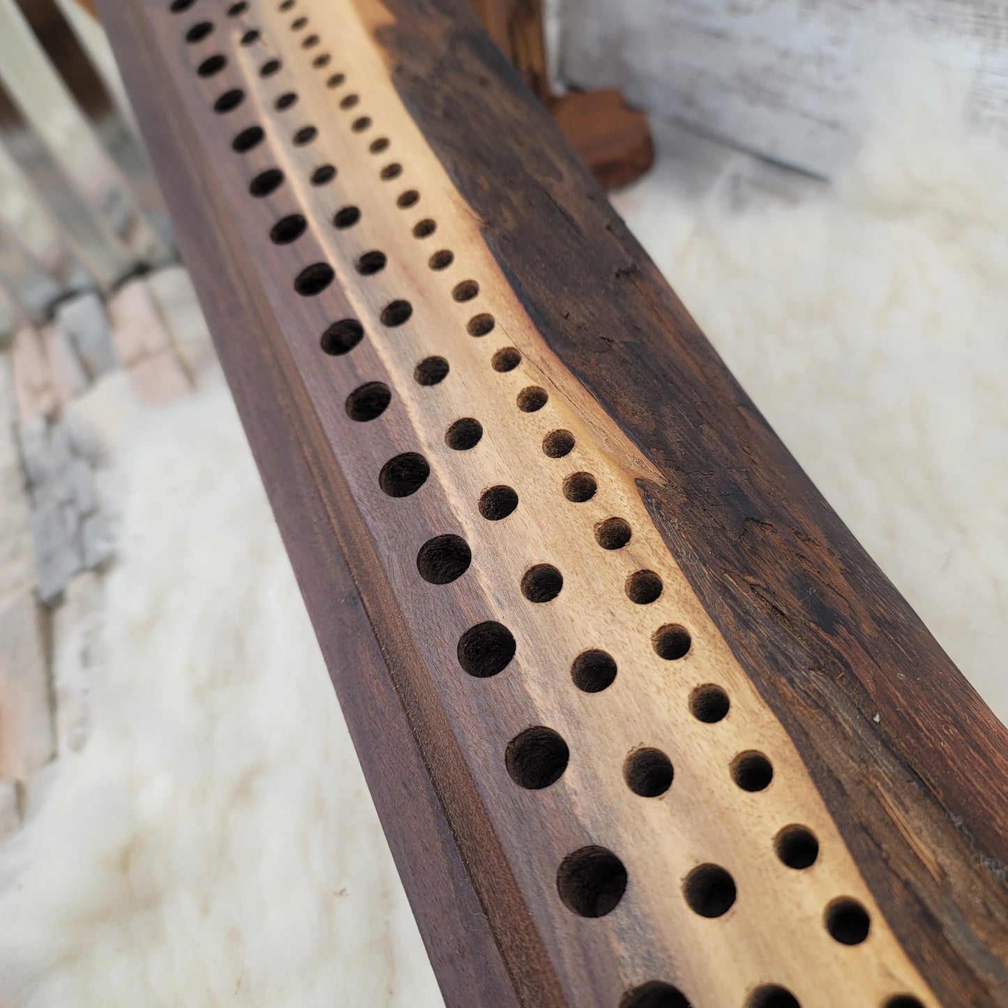 38" Goldilocks Peg Loom - Walnut Live Edge - 25-084