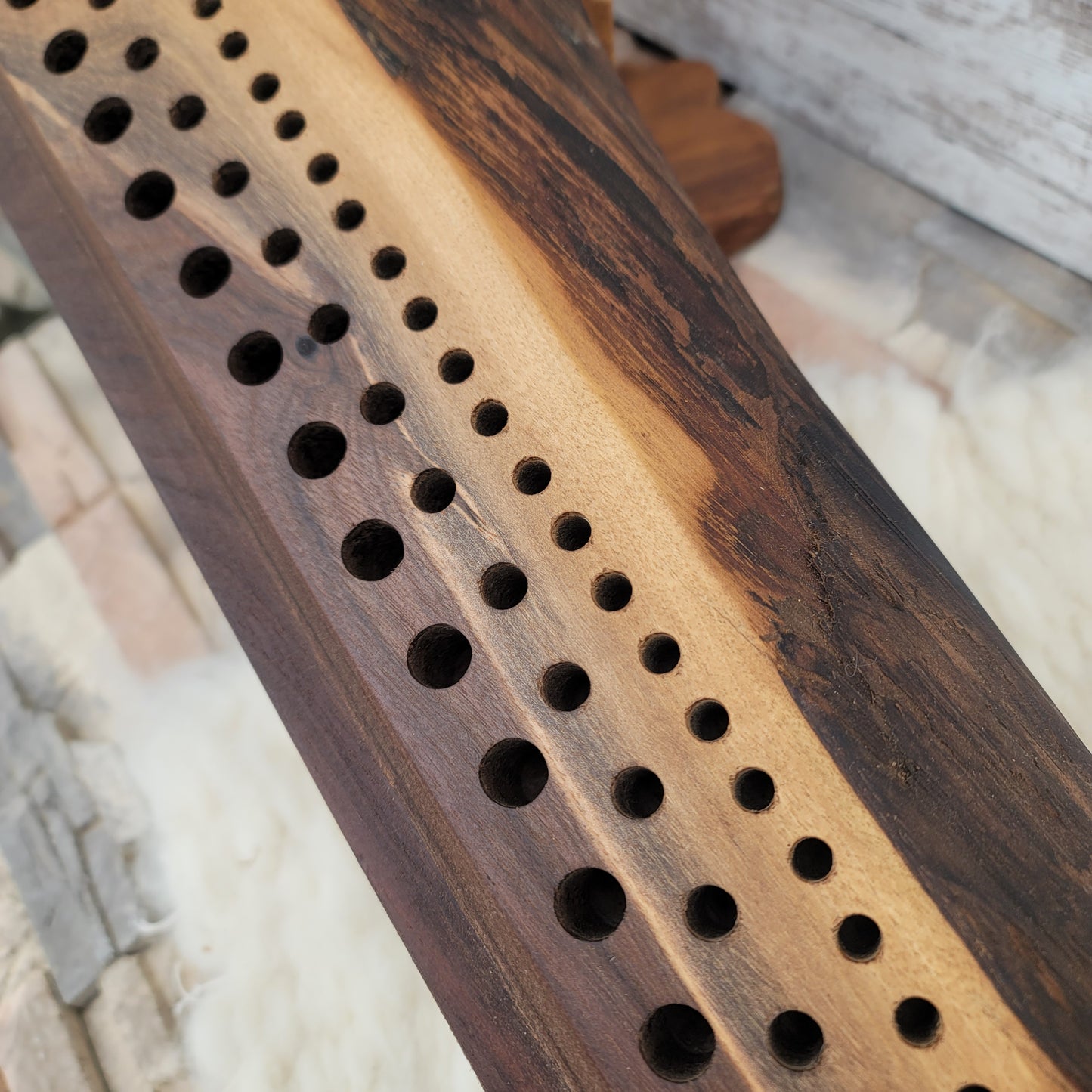 38" Goldilocks Peg Loom - Walnut Live Edge - 25-084