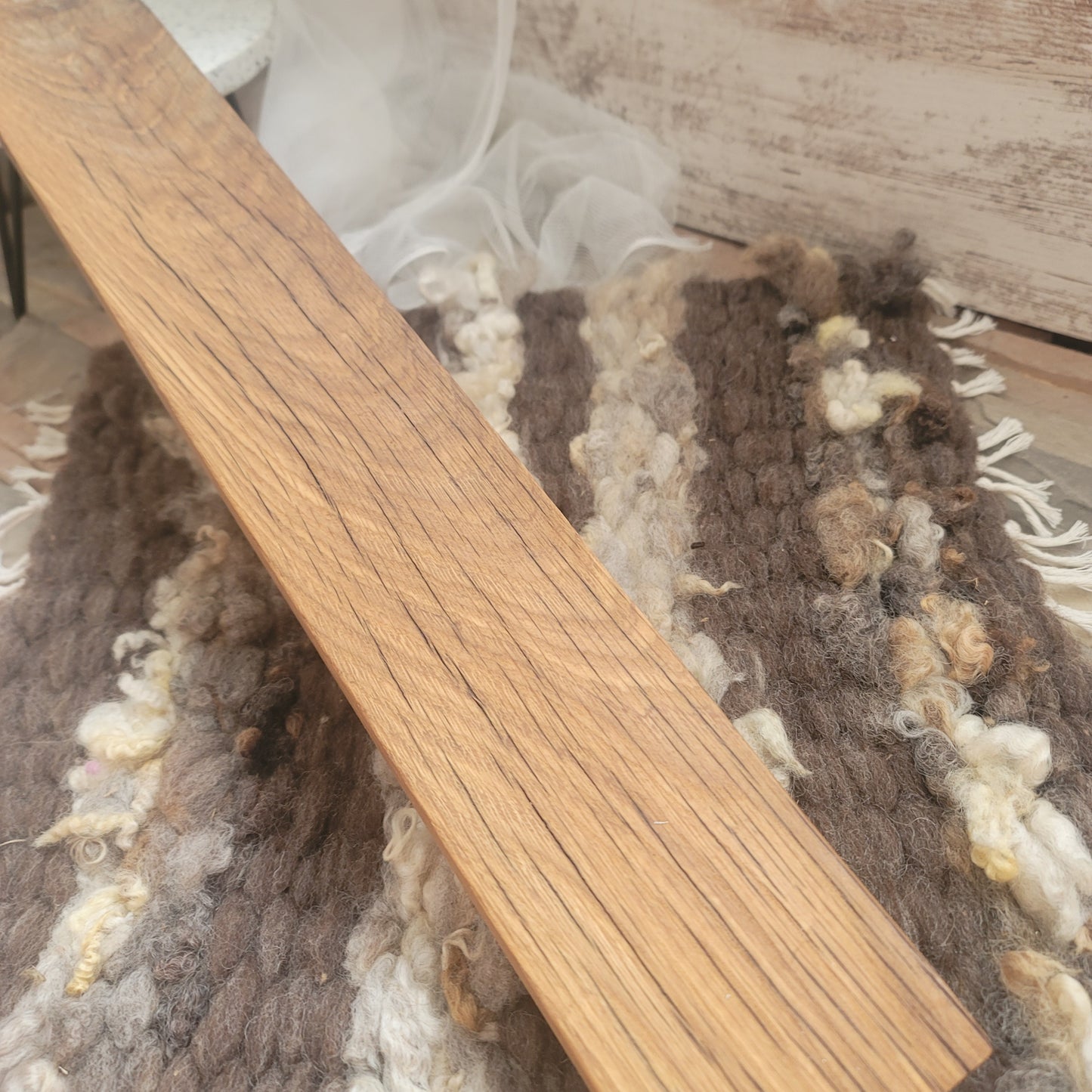 24" OG Peg Loom - White Oak with Blue Sparkles - 25-196