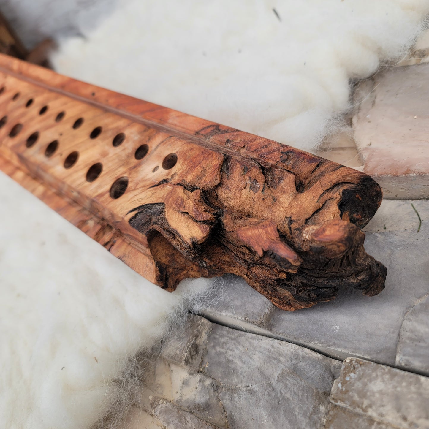 29" 2 Row Peg Loom - Black Locust - Live Edge - 25-093