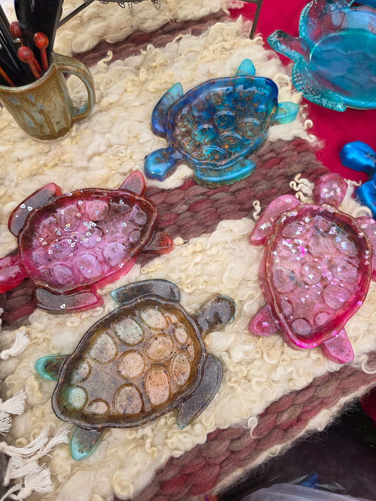Wood and Resin Turtles
