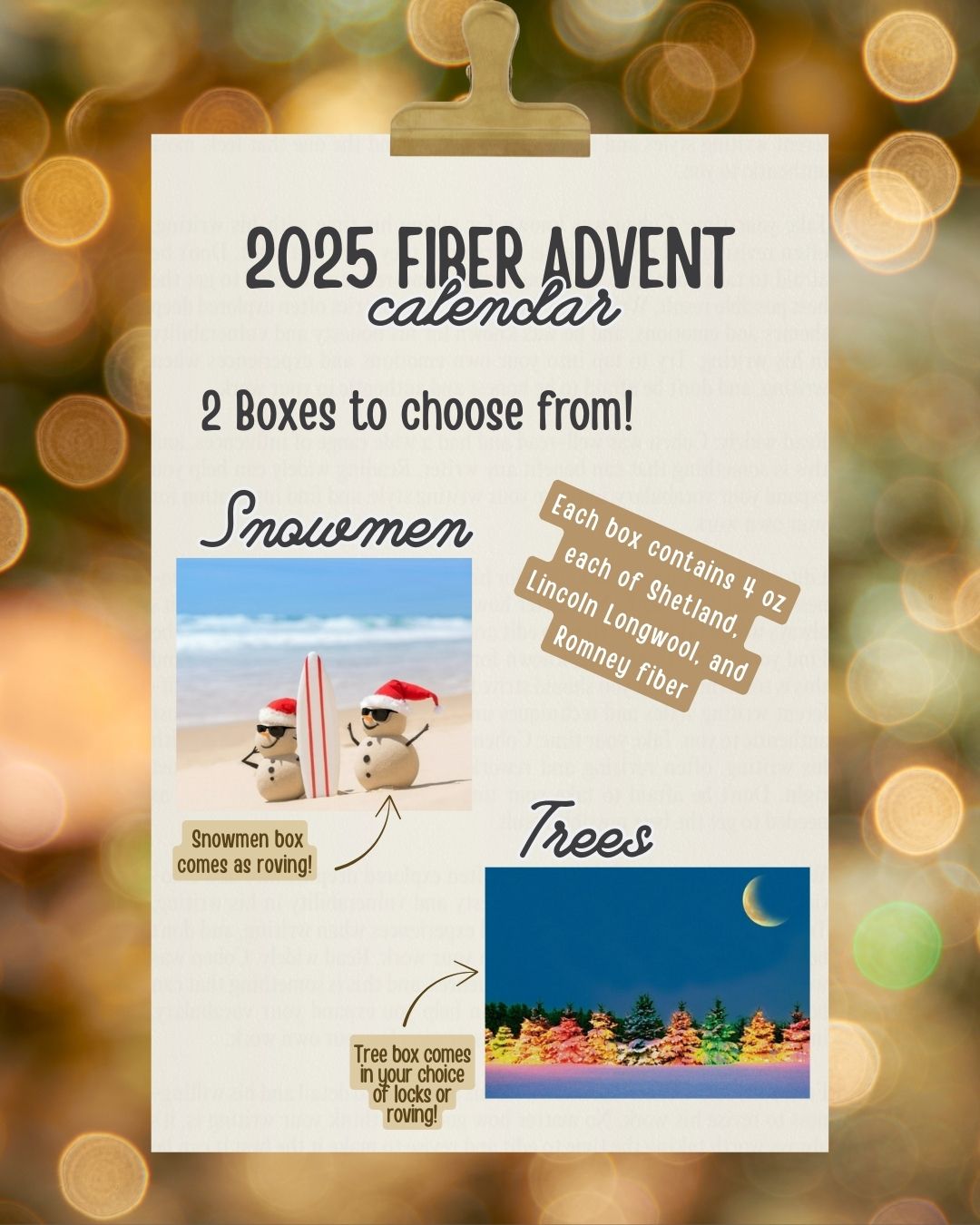 2025 Two Friends Fiber Advent Calendar