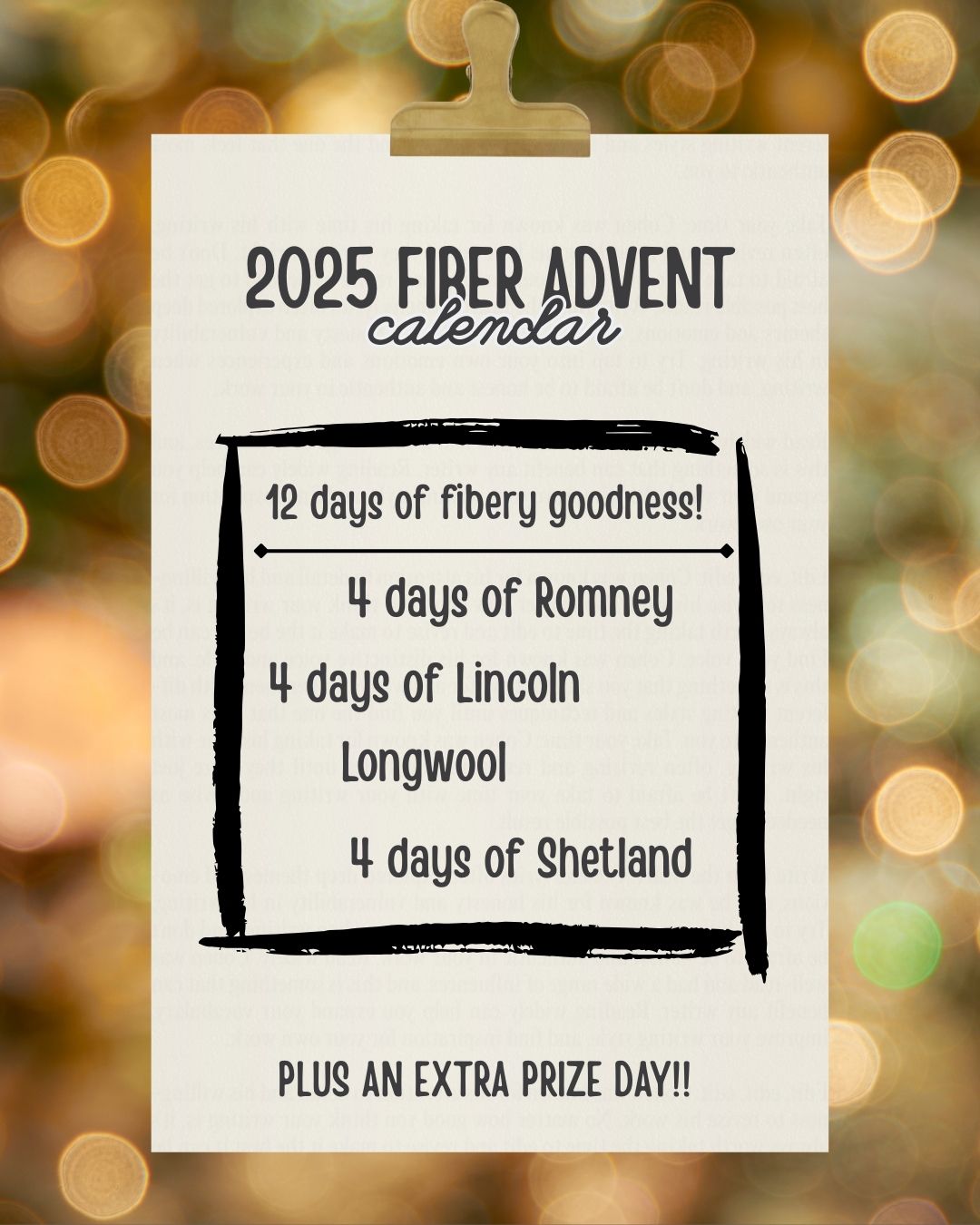 2025 Two Friends Fiber Advent Calendar