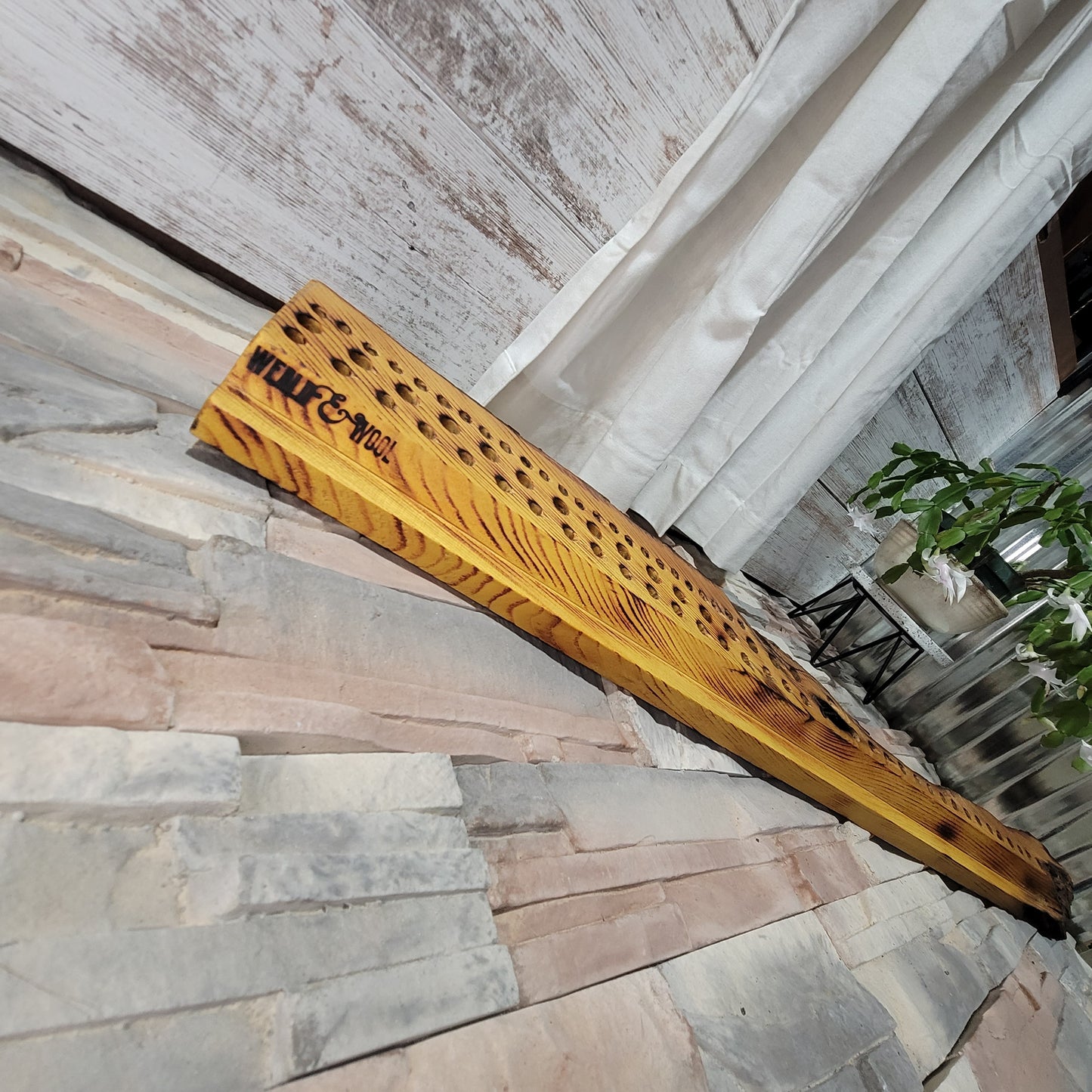 36" Goldilocks Peg Loom - Live Edge - Osage Orange