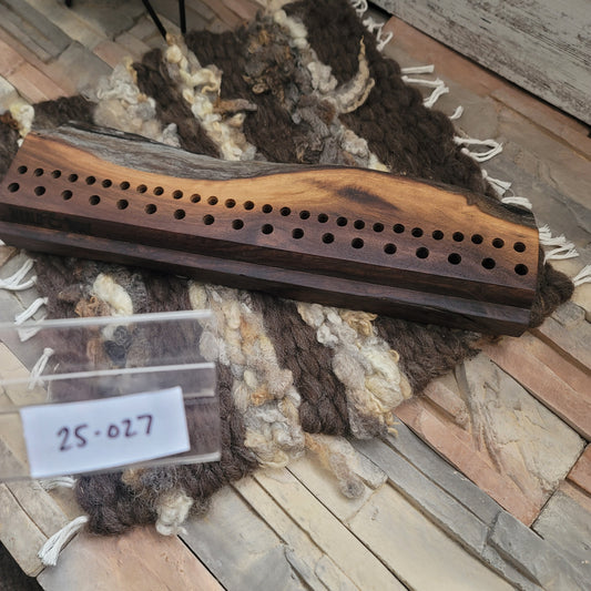 18" 2 Row Peg Loom - Black Walnut - Live Edge - 25-027