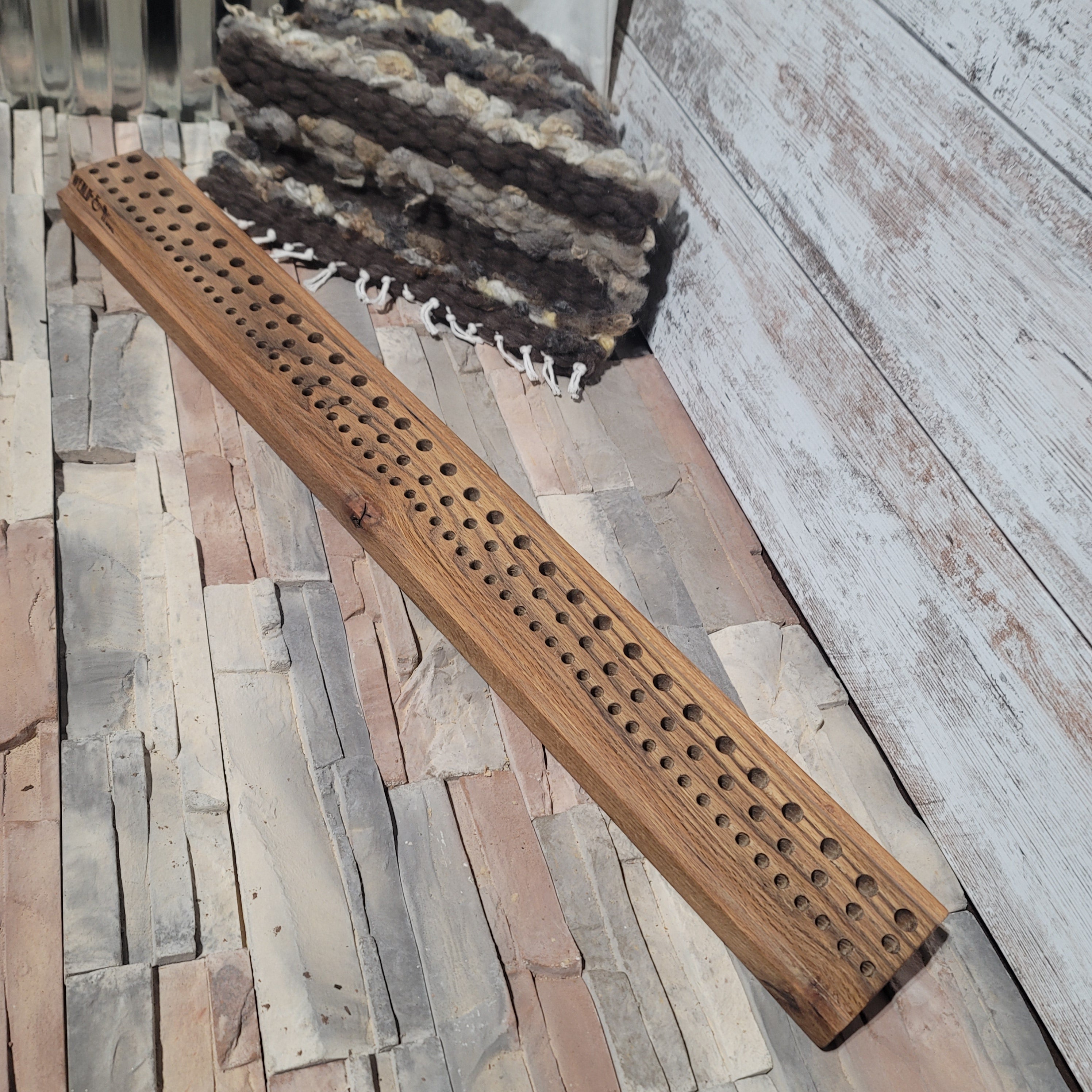 Red Oak Goldilocks Peg Loom Portable Weaving Relaxation Handwoven Rug ...