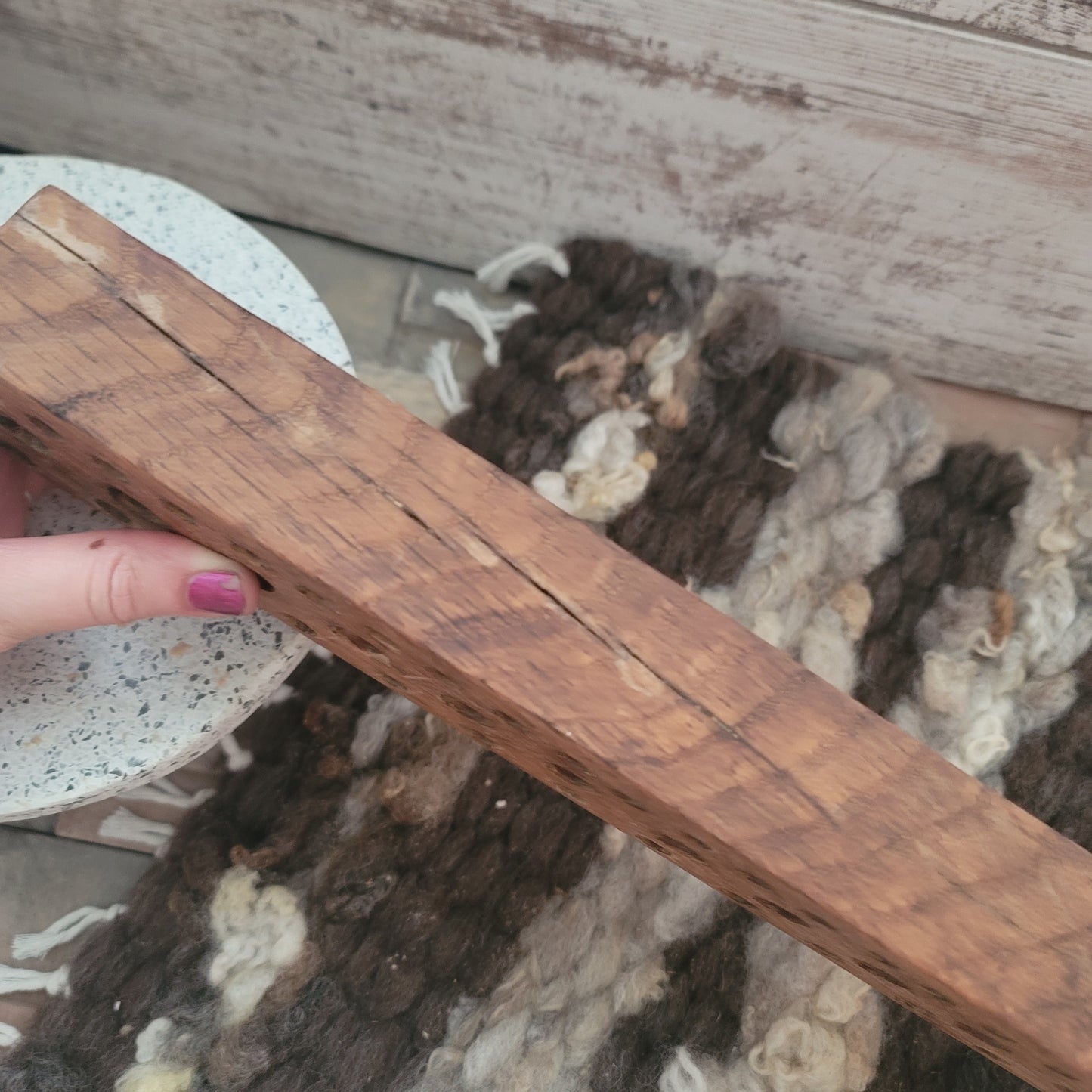 28" Goldilocks Peg Loom - White Oak - Live Edge - 25-174