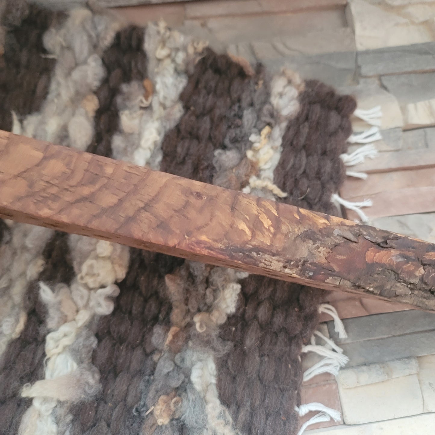 28" Goldilocks Peg Loom - White Oak - Live Edge - 25-174
