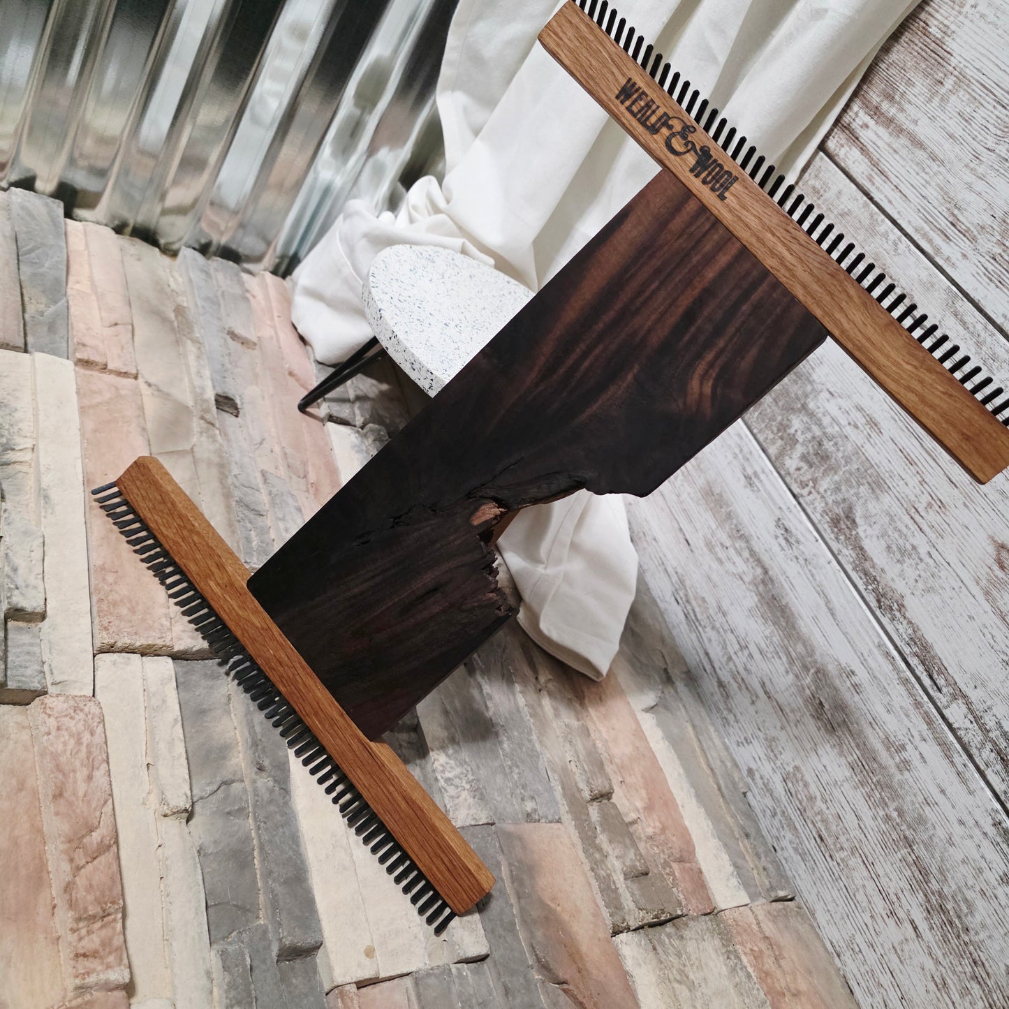 12" x 15" Figured Walnut Tapestry Loom