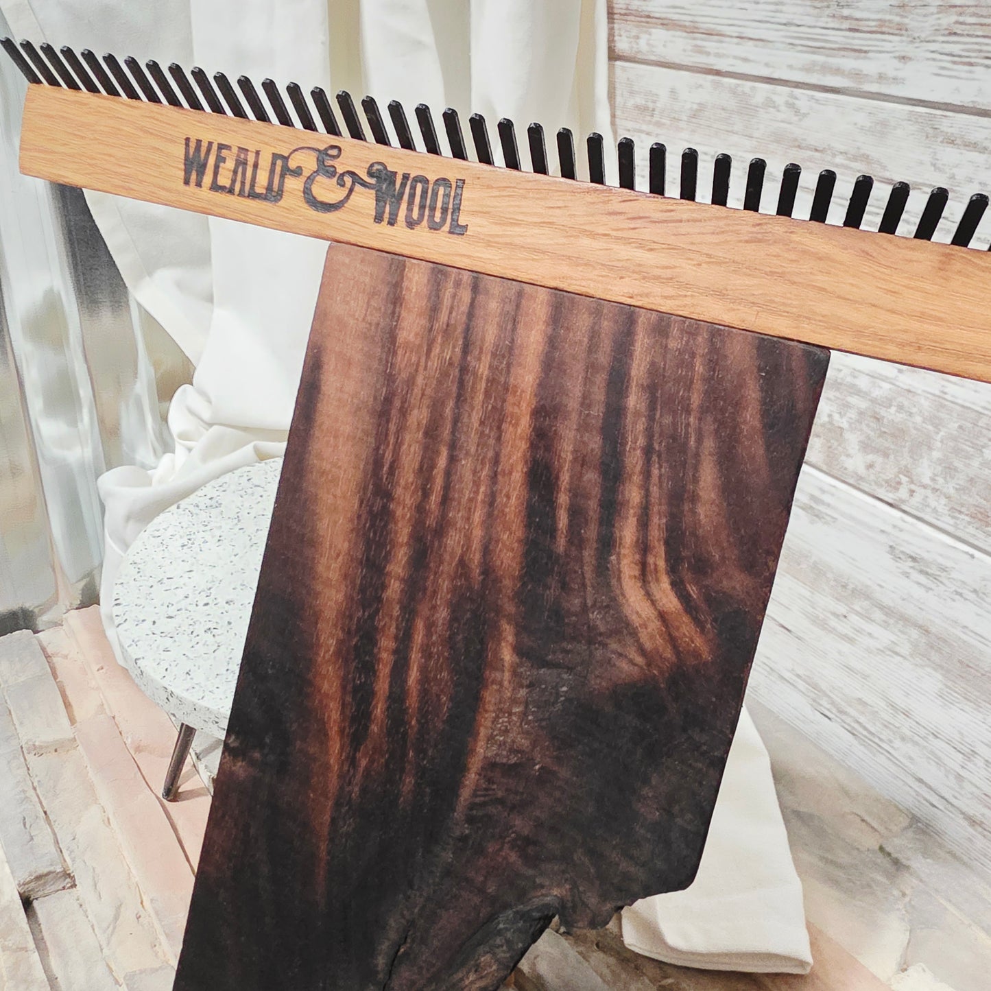 12" x 15" Figured Walnut Tapestry Loom