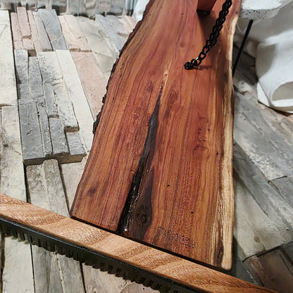 12" x 23"  Live Edge Plum Tapestry Loom