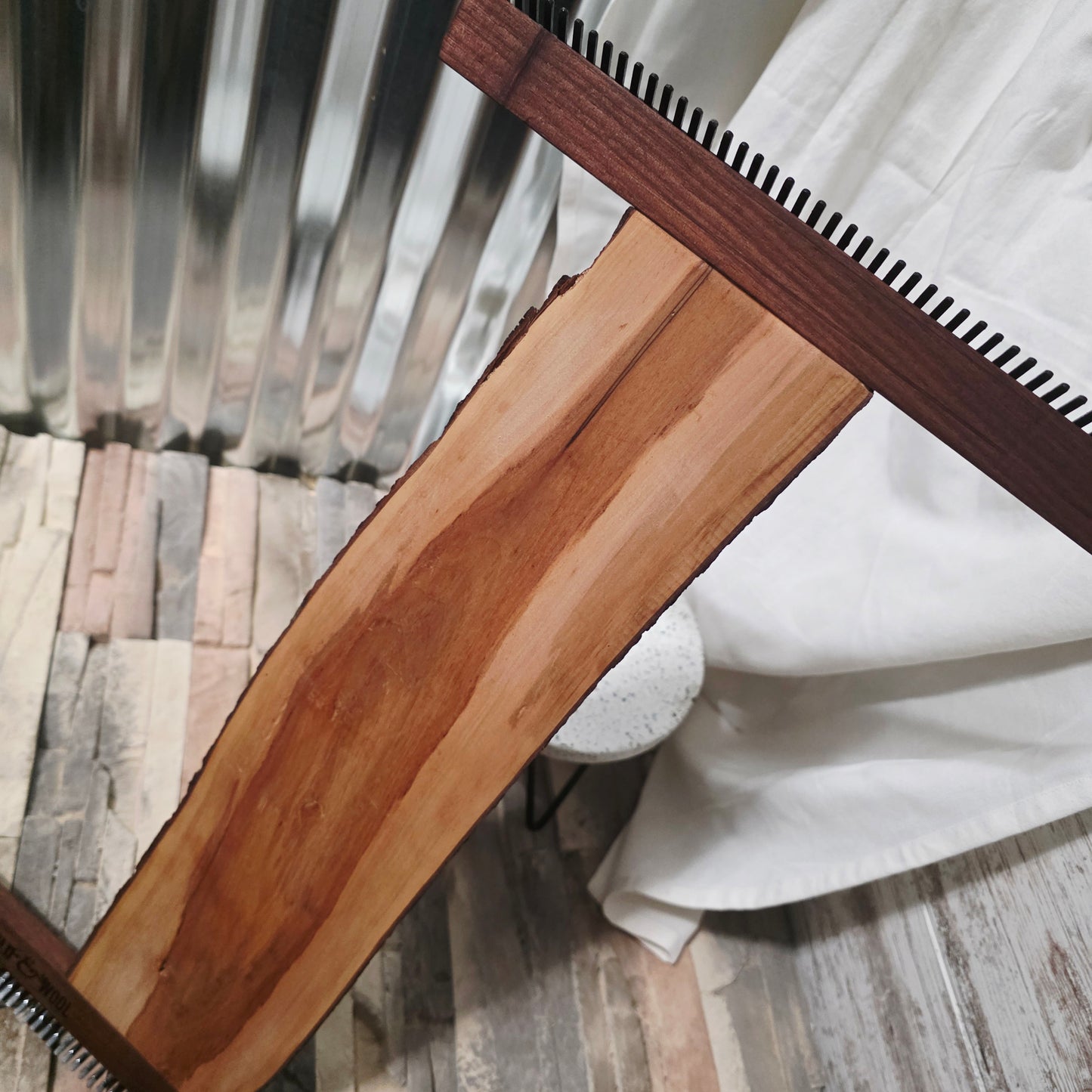 23" Live Edge Plum Tapestry Loom