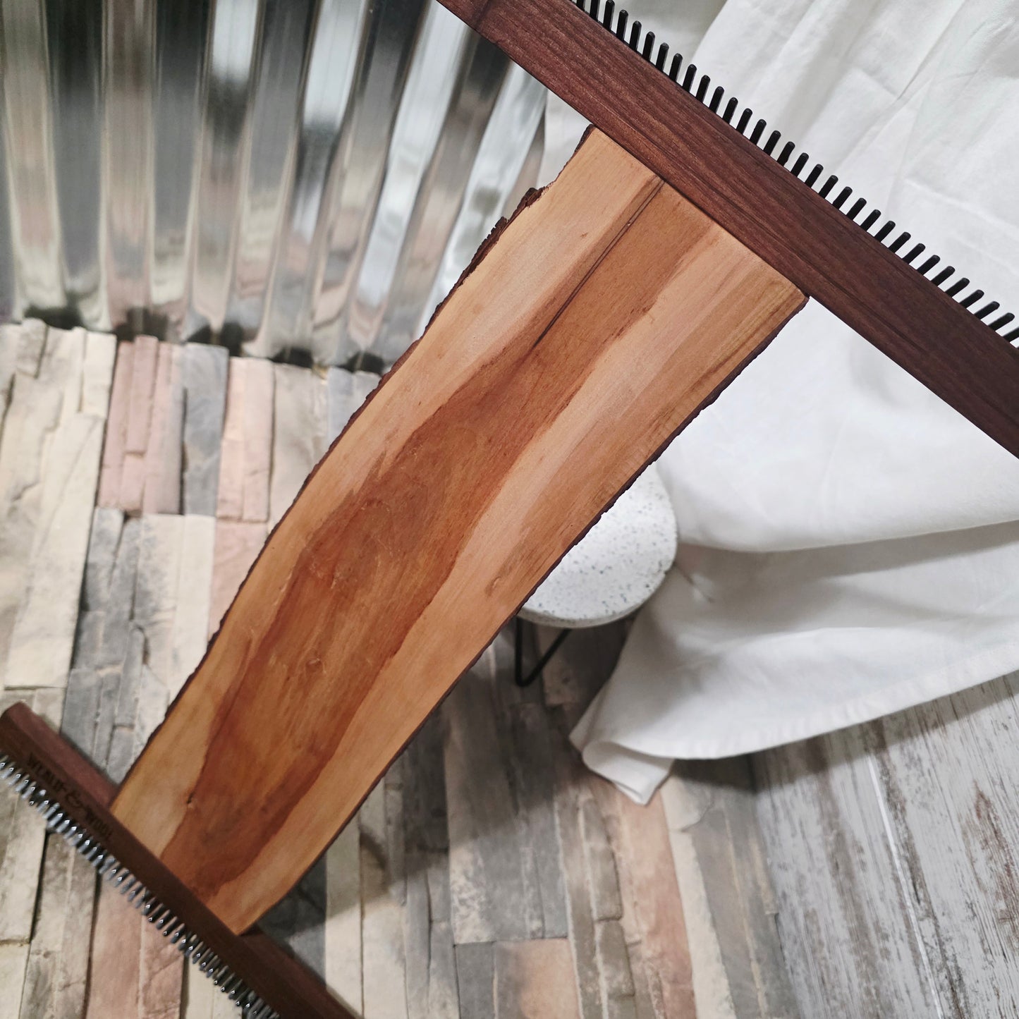 23" Live Edge Plum Tapestry Loom