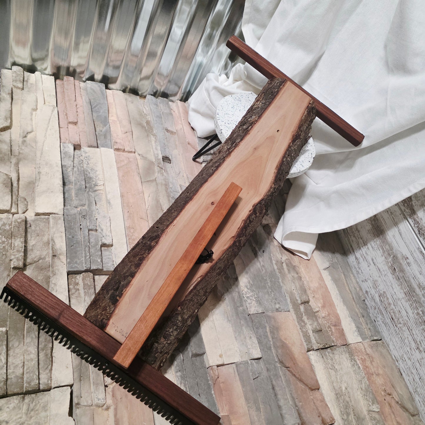 23" Live Edge Plum Tapestry Loom