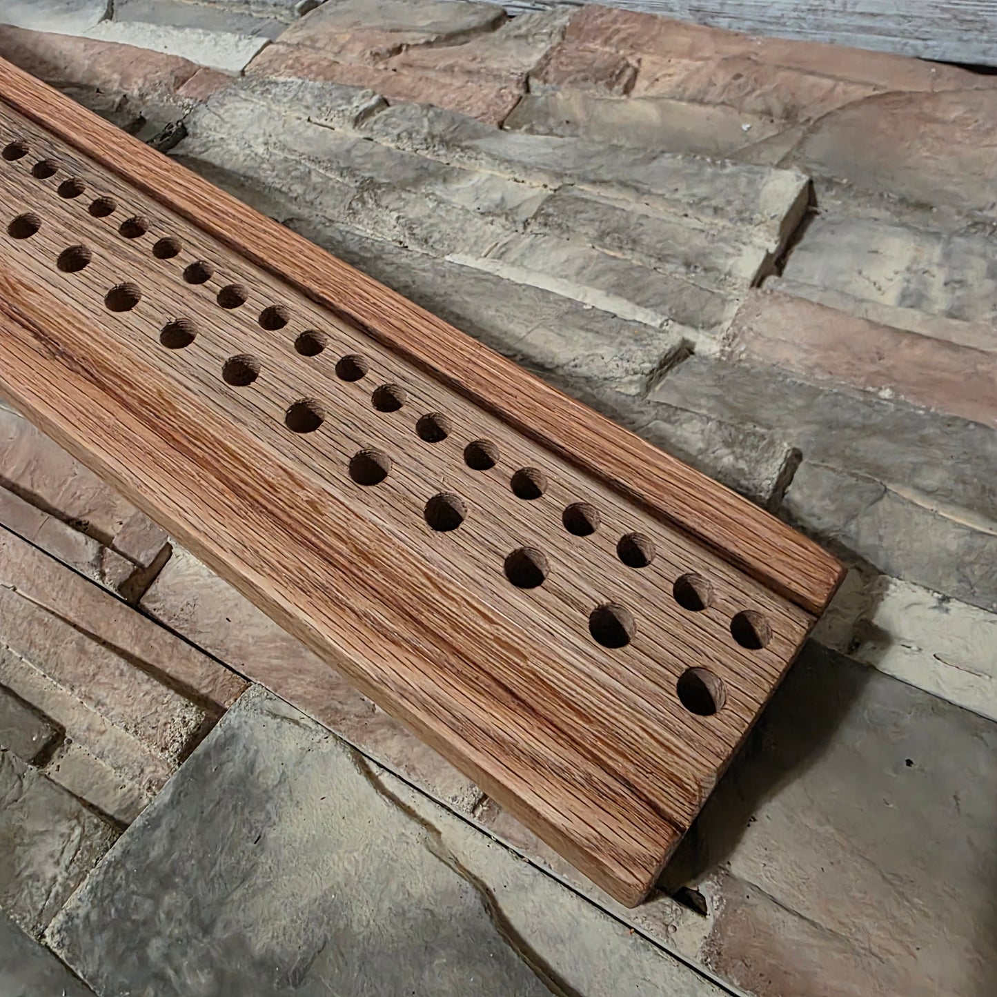 36" Reclaimed Barn Wood White Oak 2 Row / Goldilocks Peg Loom