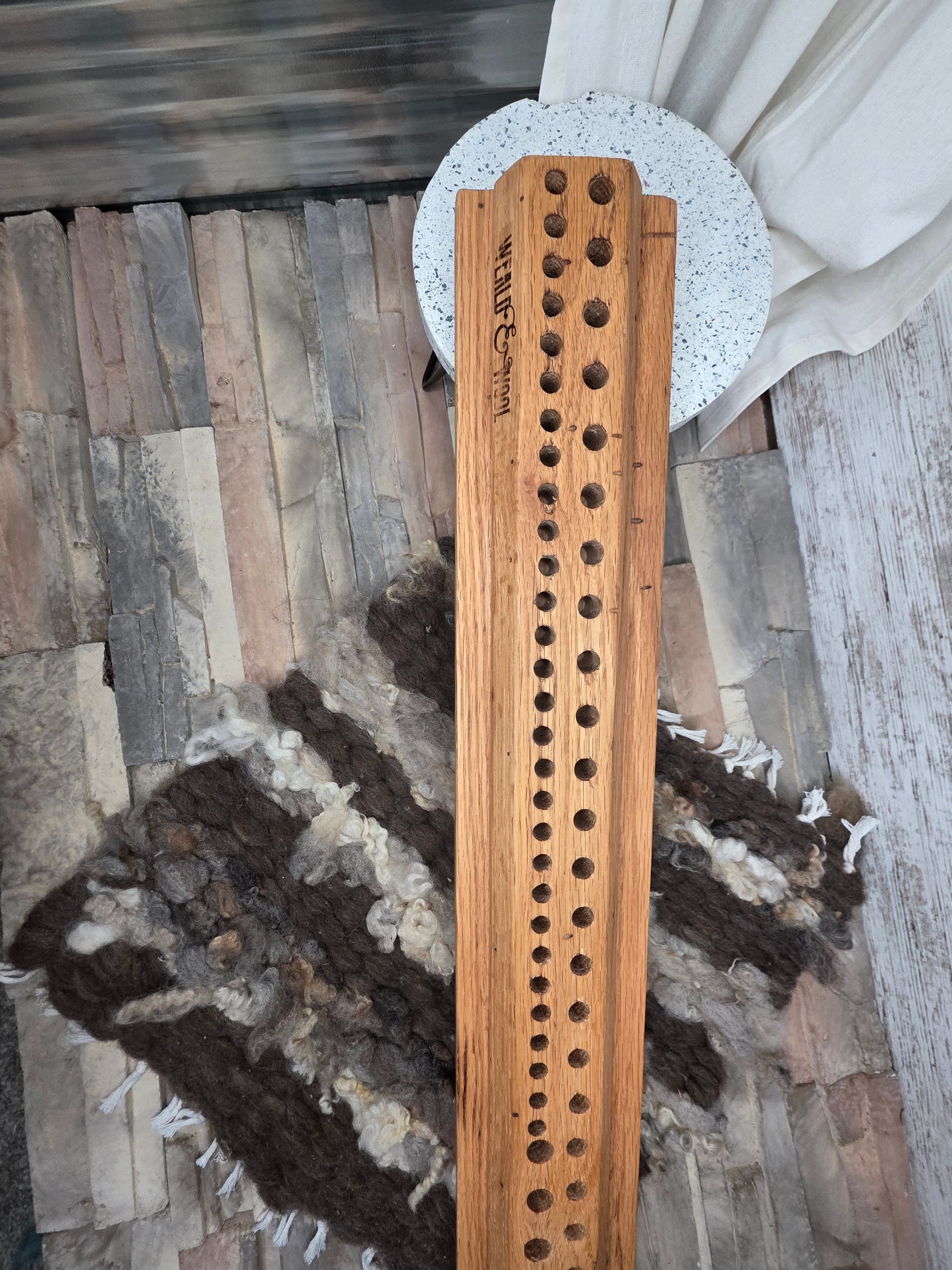 36" 2 Row Goldilocks Peg Loom - Red Oak - 25-278