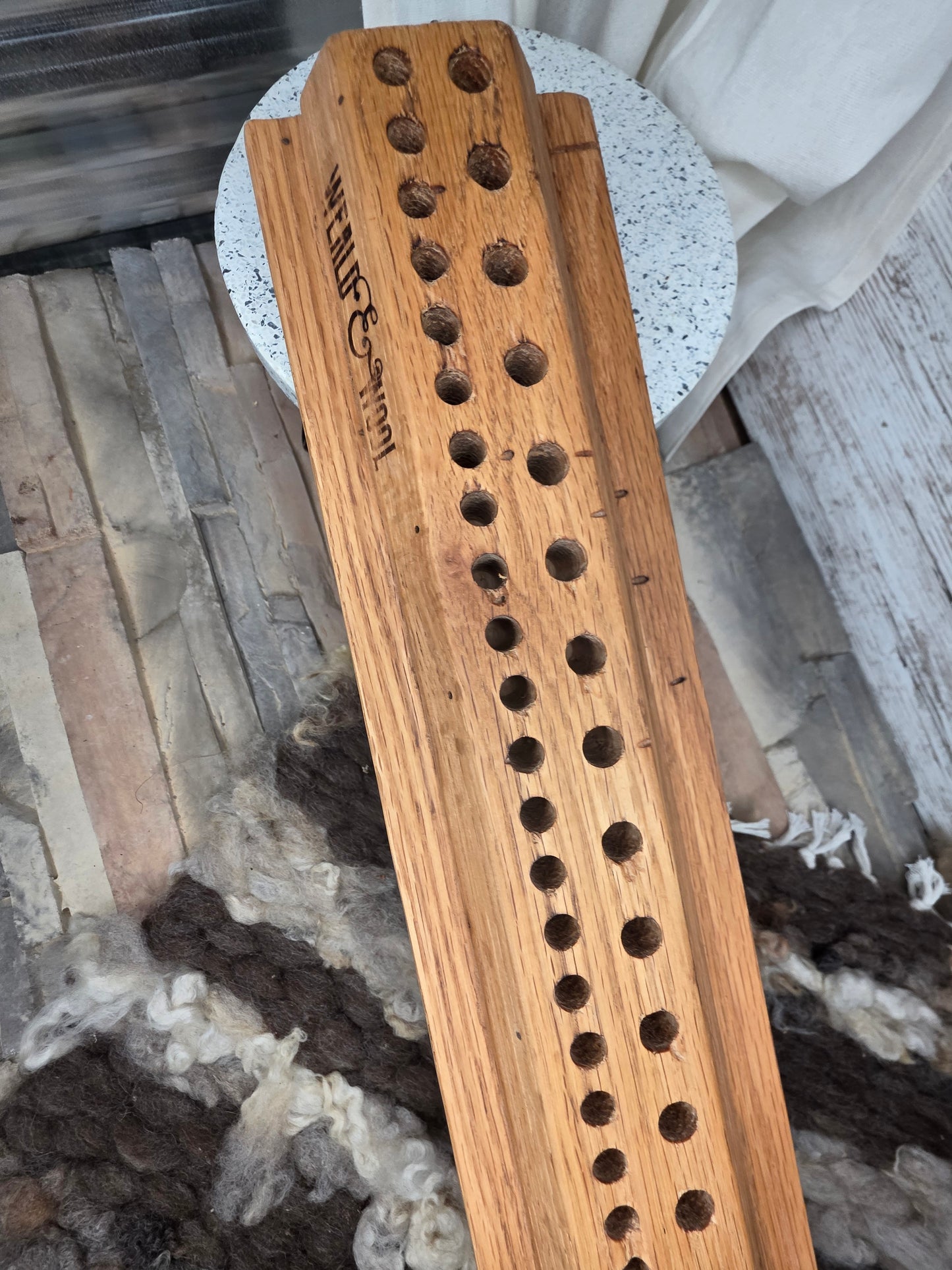 36" 2 Row Goldilocks Peg Loom - Red Oak - 25-278