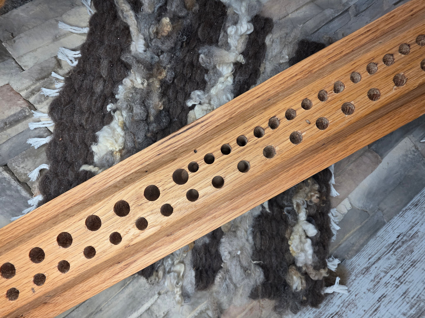 36" 2 Row Goldilocks Peg Loom - Red Oak - 25-278