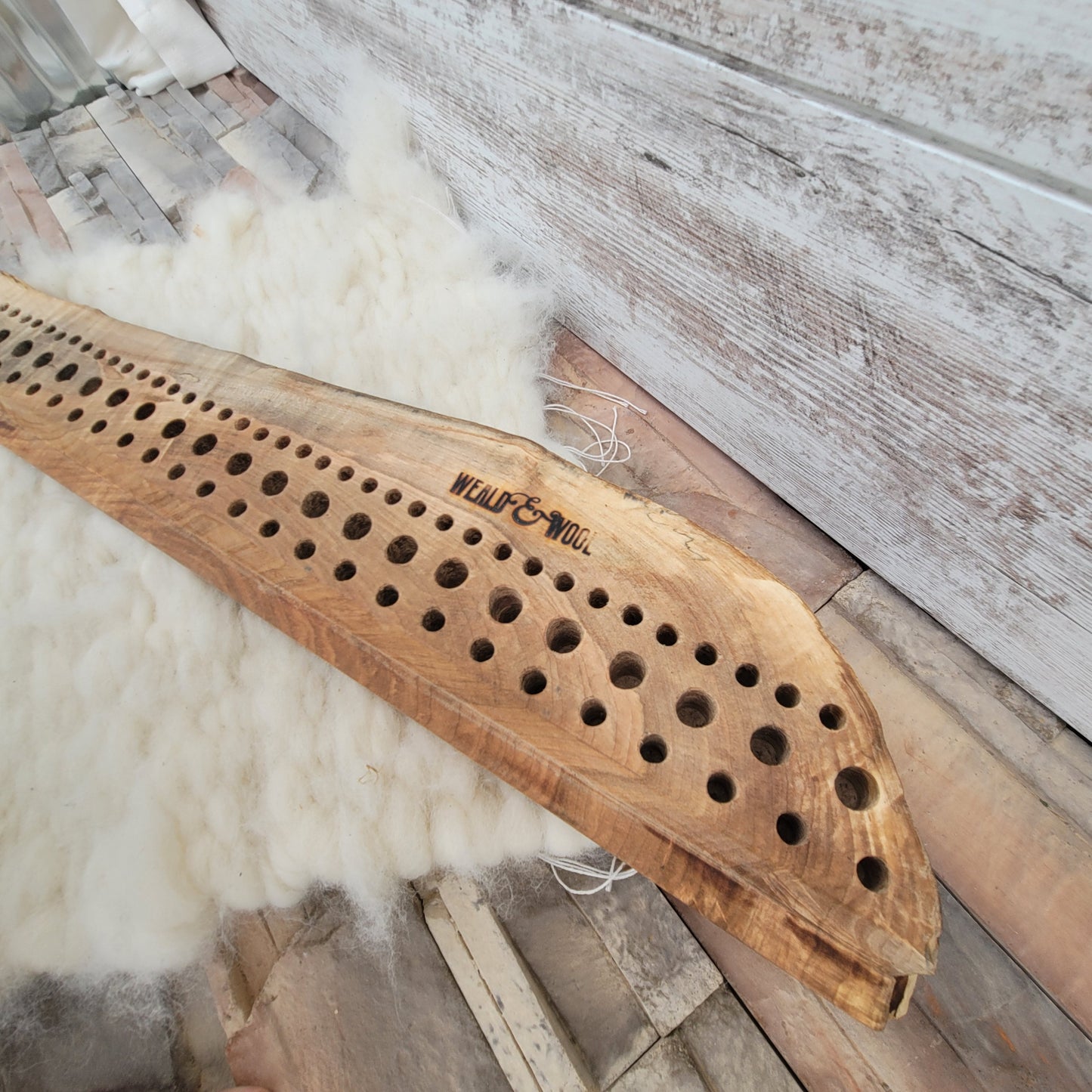 39" Ambrosia Maple Live Edge Goldilocks Peg Loom - 25-114