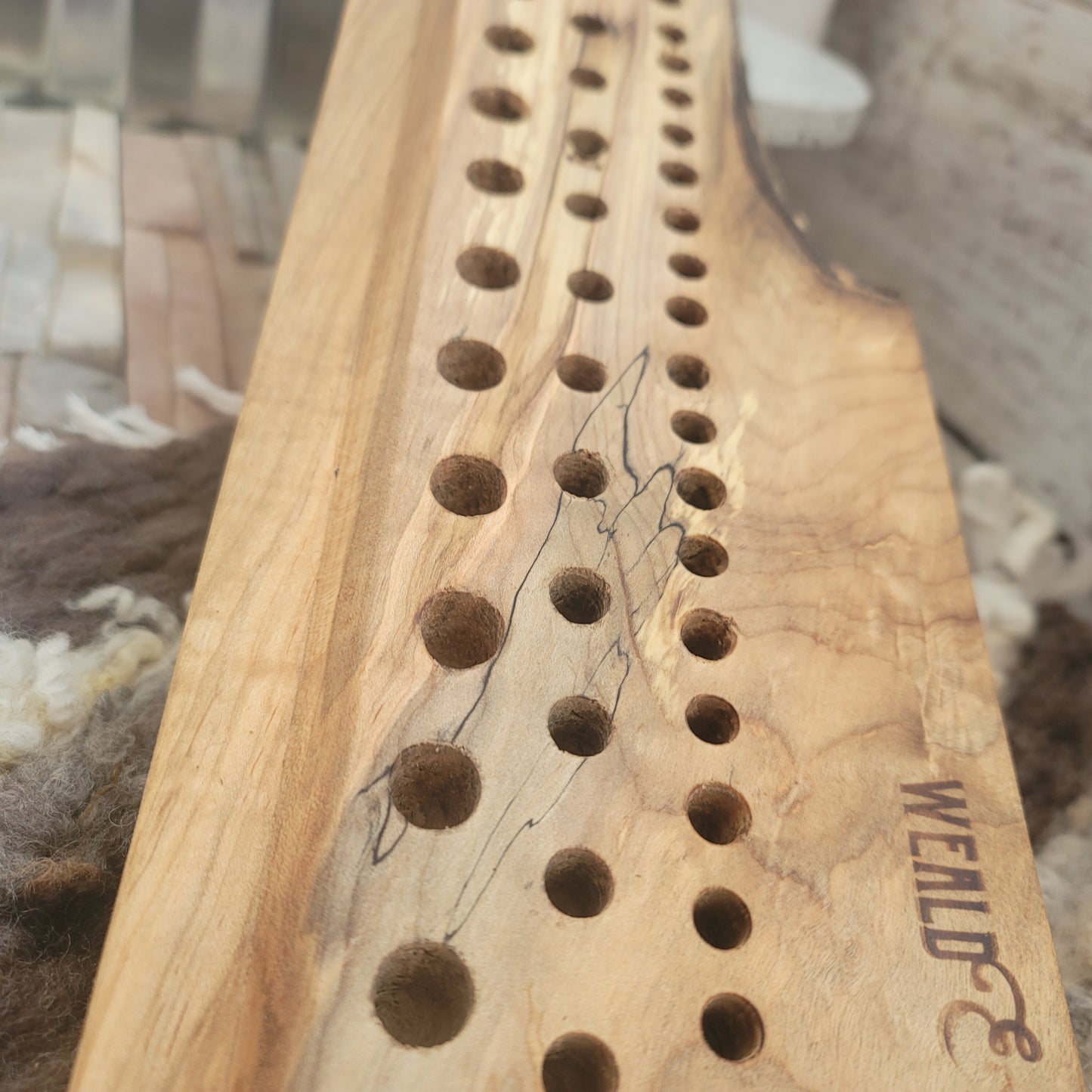 16" Ambrosia Maple Live Edge Goldilocks Peg Loom - 25-185