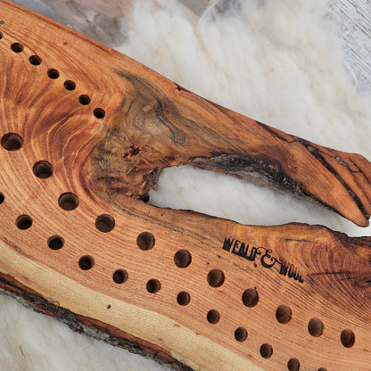 37" Goldilocks Peg Loom - Live Edge - Black Locust - 25-108