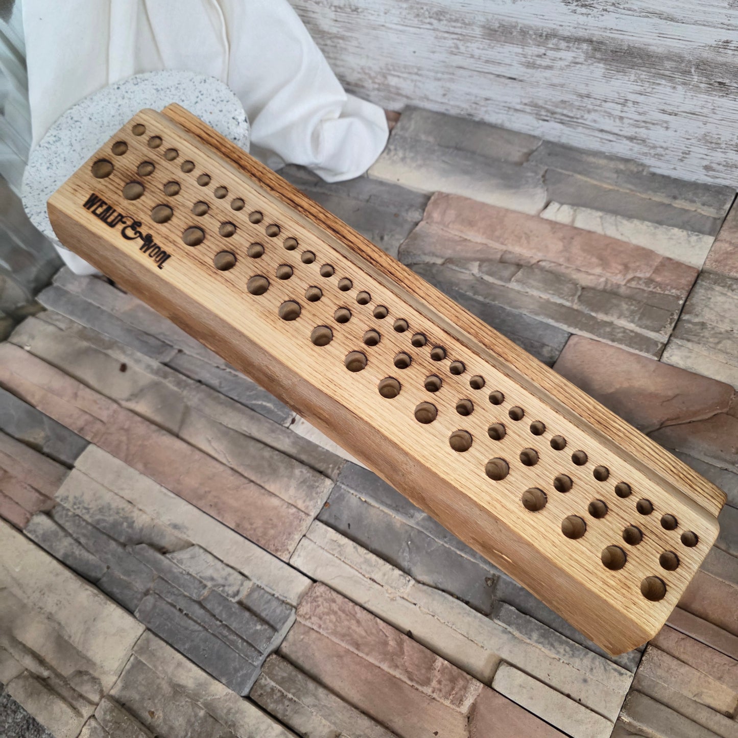 19" Live Edge Hackberry Goldilocks Peg Loom