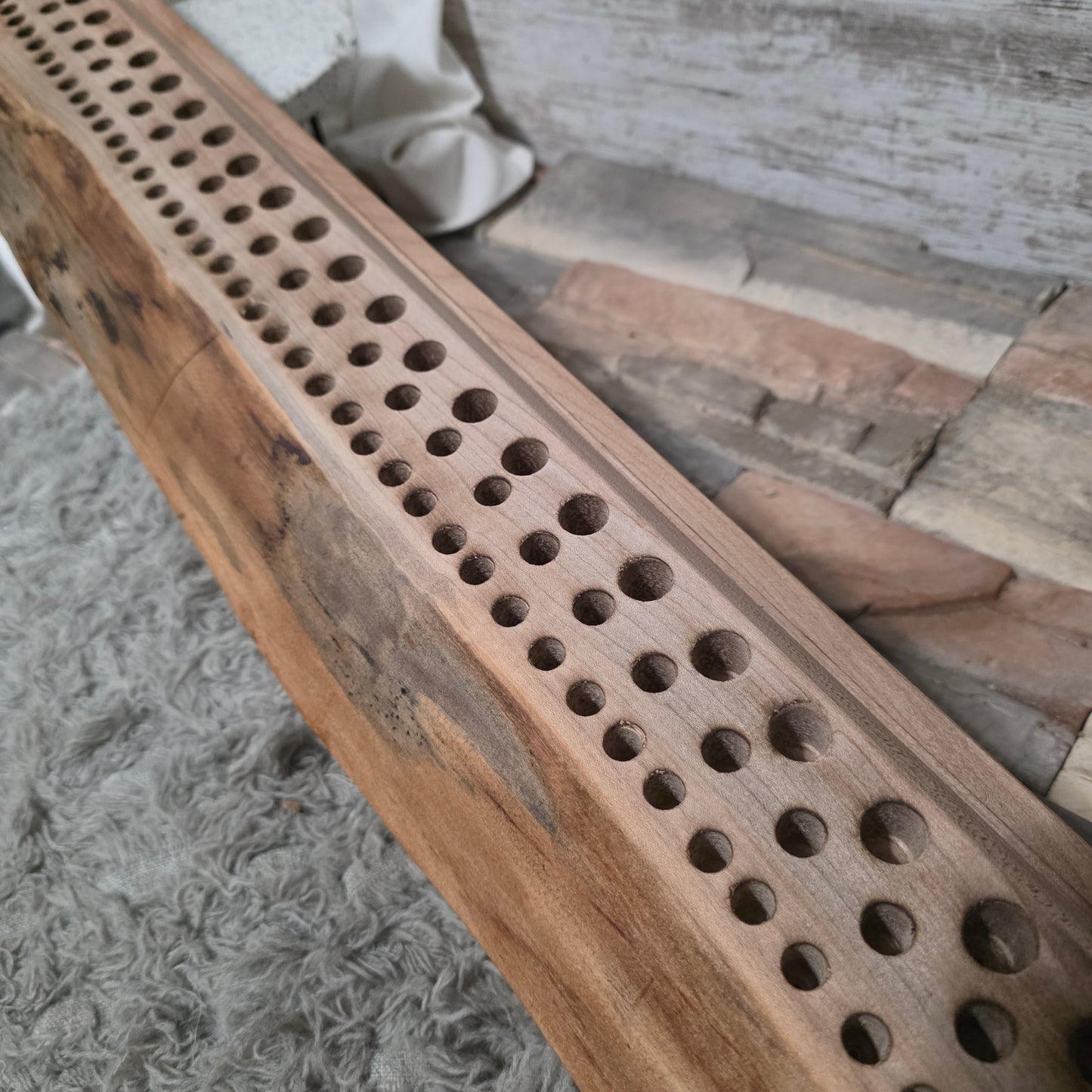 48" Live Edge Maple Goldilocks Peg Loom