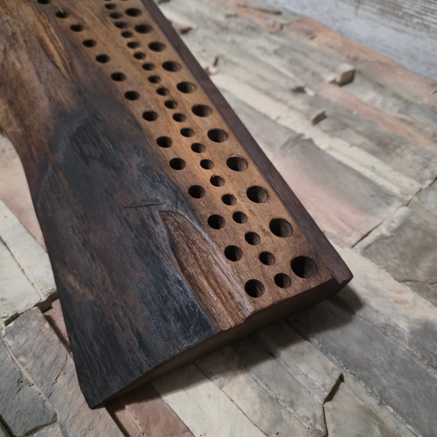 46" Live Edge Black Walnut Goldilocks Peg Loom