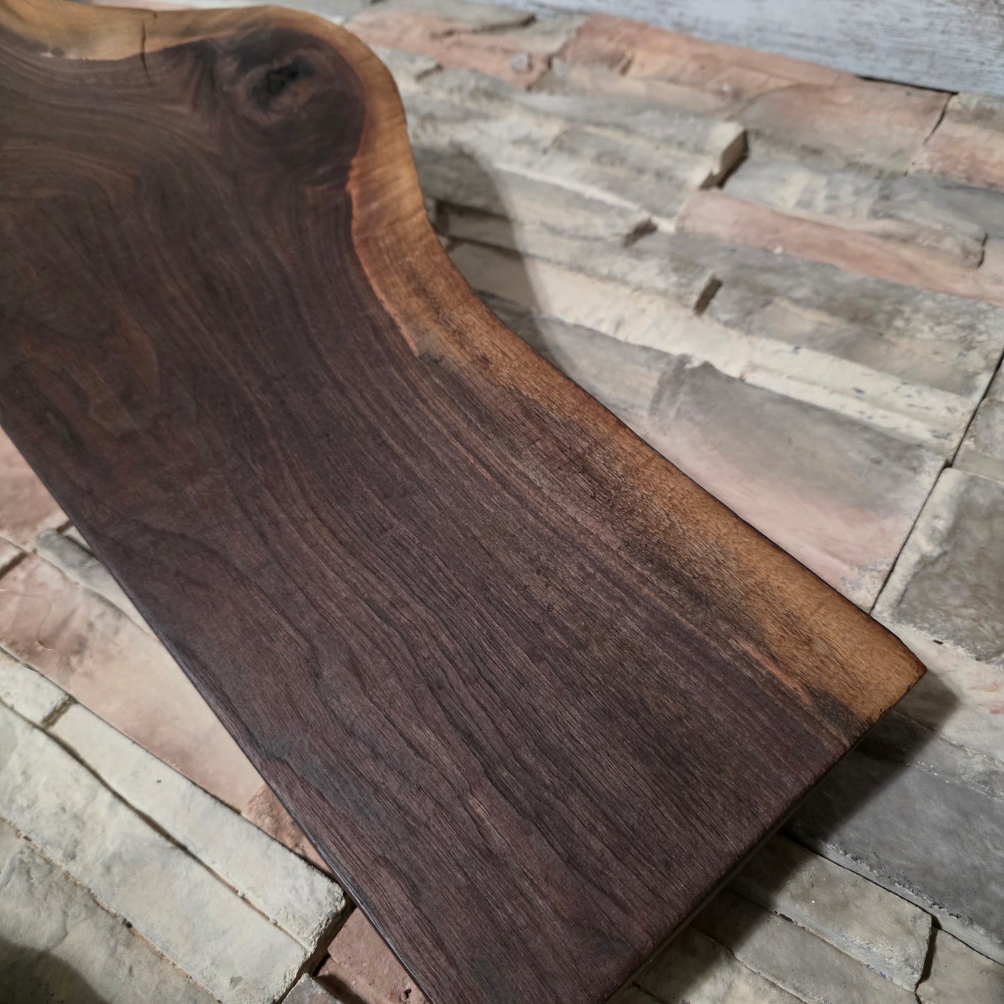 46" Live Edge Black Walnut Goldilocks Peg Loom