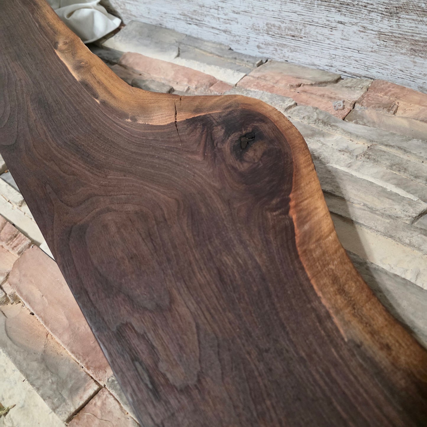 46" Live Edge Black Walnut Goldilocks Peg Loom