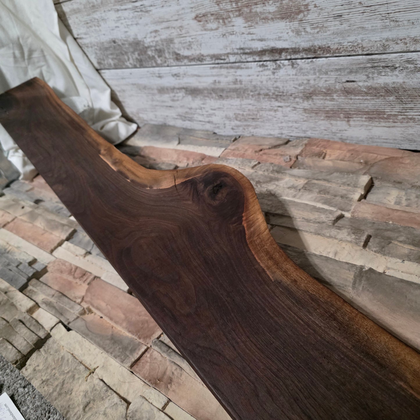 46" Live Edge Black Walnut Goldilocks Peg Loom