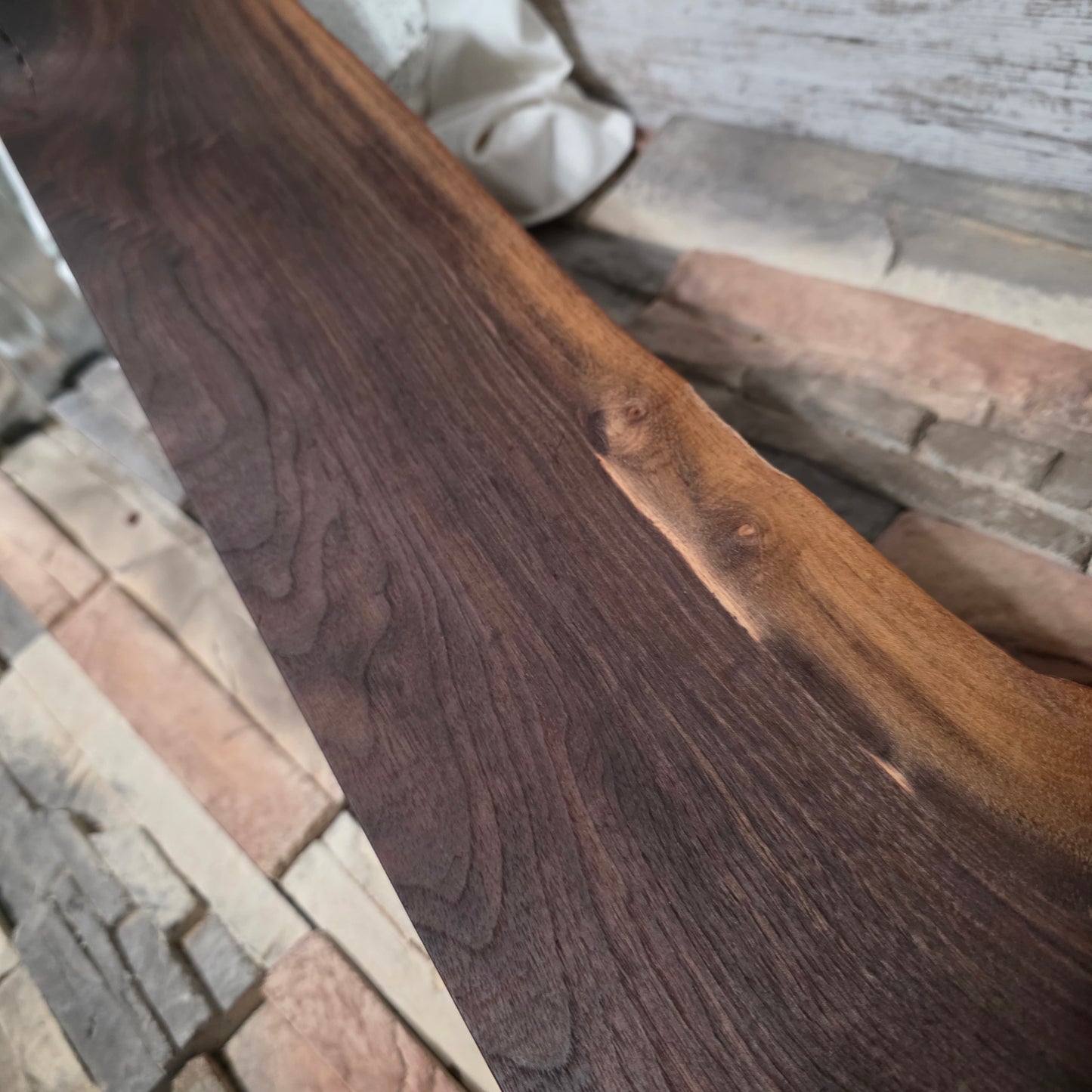 46" Live Edge Black Walnut Goldilocks Peg Loom