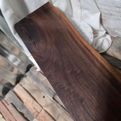 46" Live Edge Black Walnut Goldilocks Peg Loom