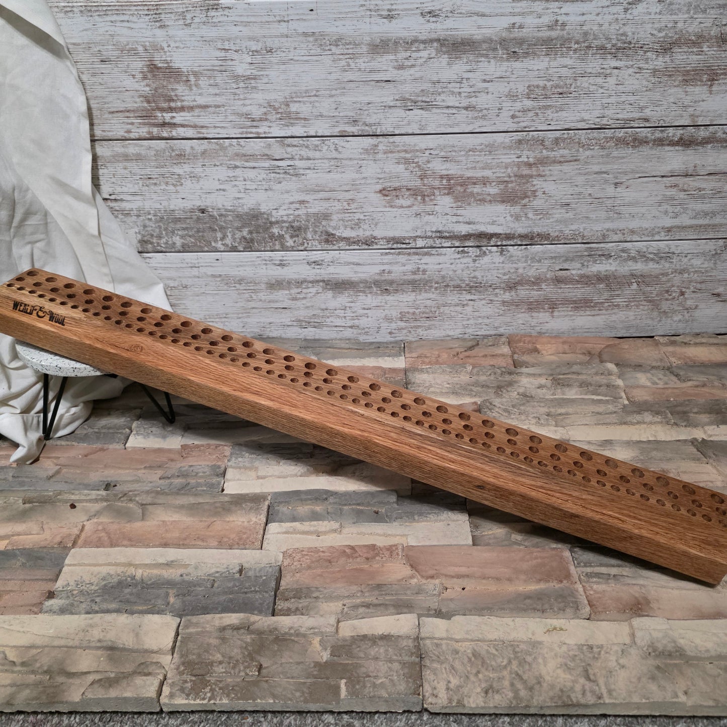 36" Reclaimed Barnwood White Tiger Oak Goldilocks Peg Loom