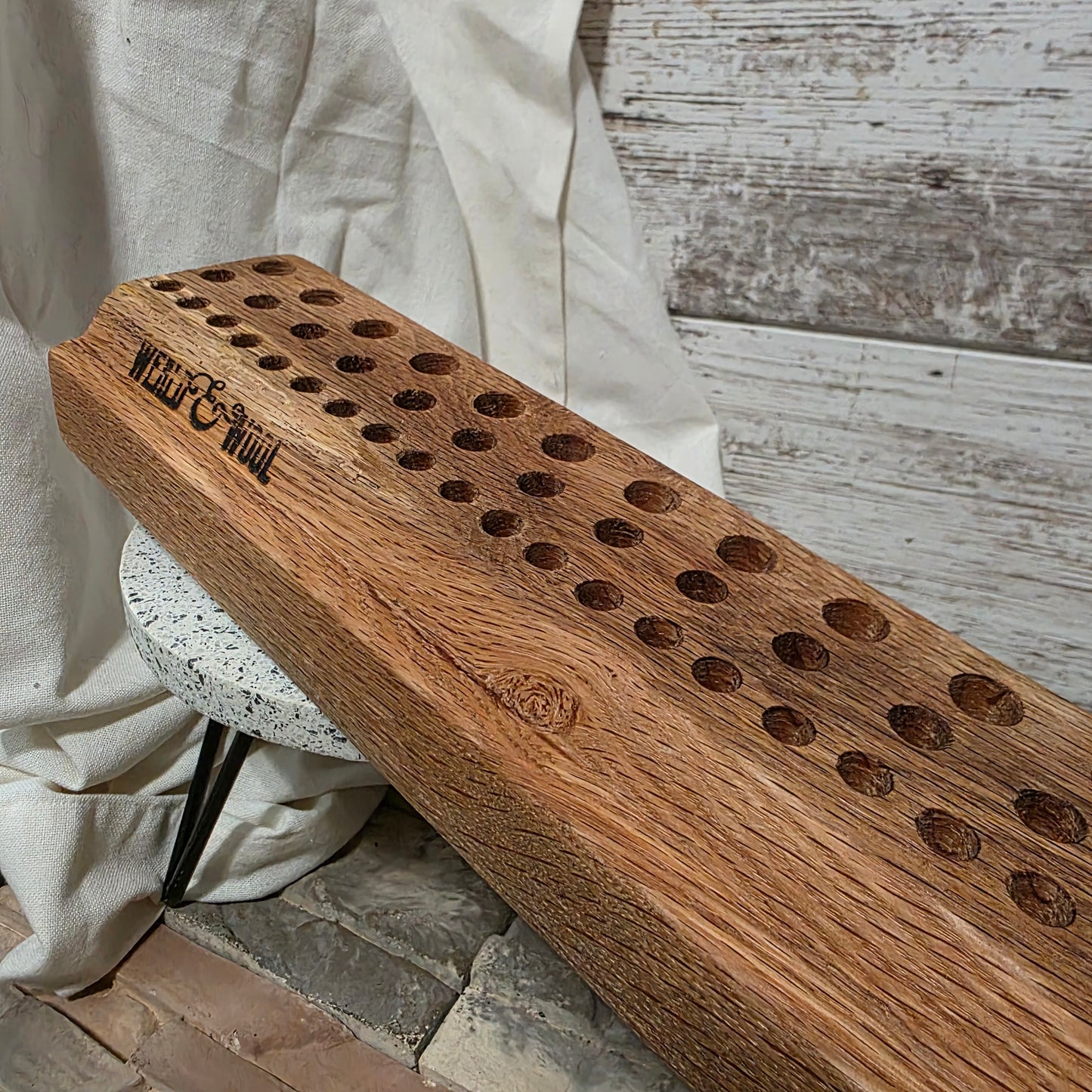 36" Reclaimed Barnwood White Tiger Oak Goldilocks Peg Loom