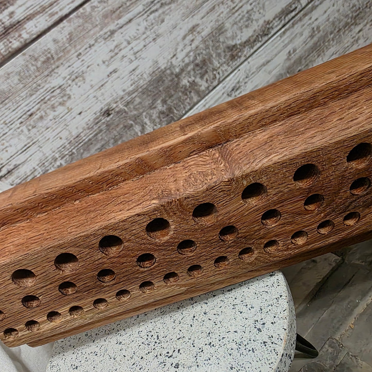 36" Reclaimed Barnwood White Tiger Oak Goldilocks Peg Loom